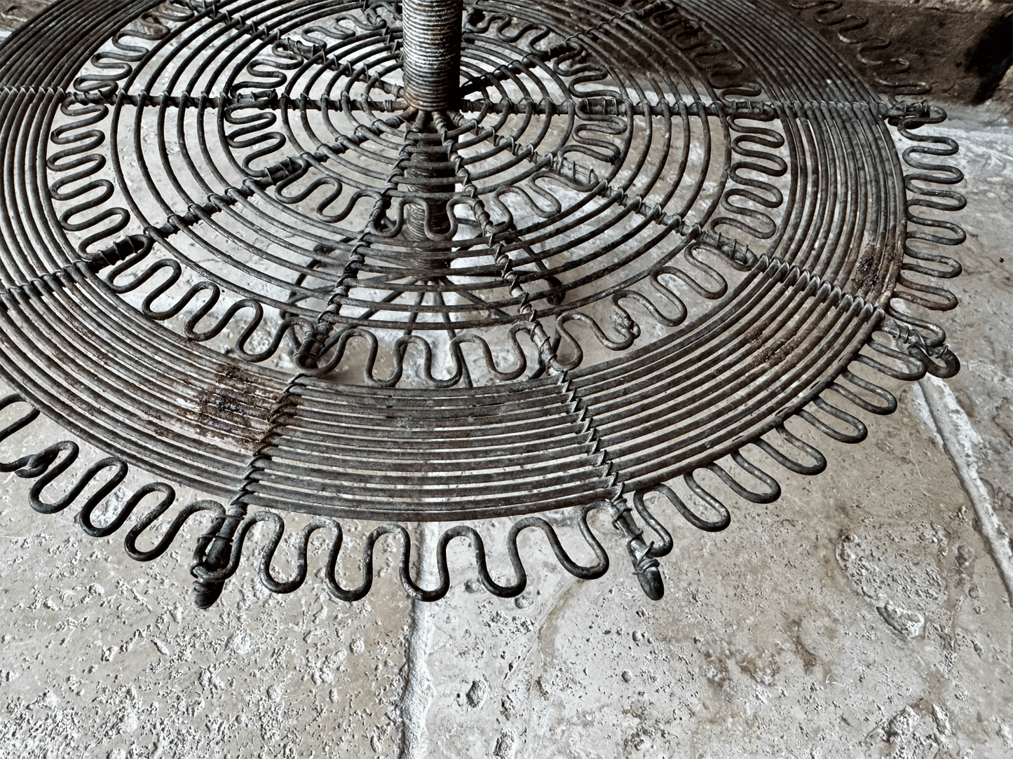 antique french two tiered wirework cake patisserie stand