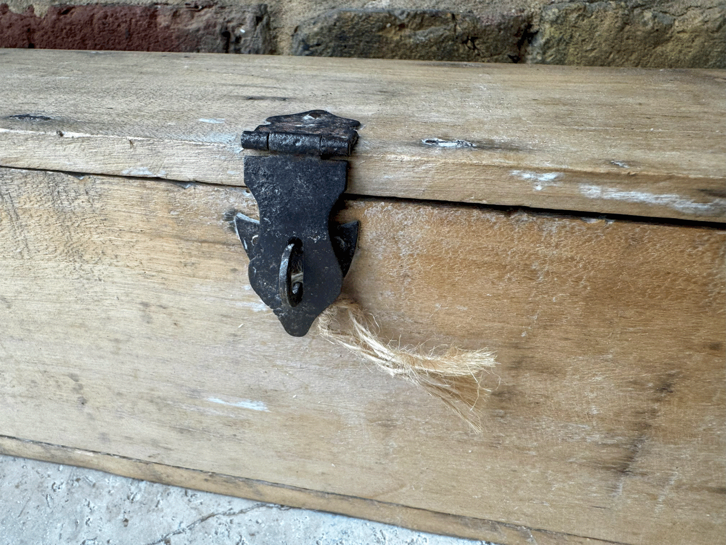 antique french rustic whitewashed storage candle trinket box