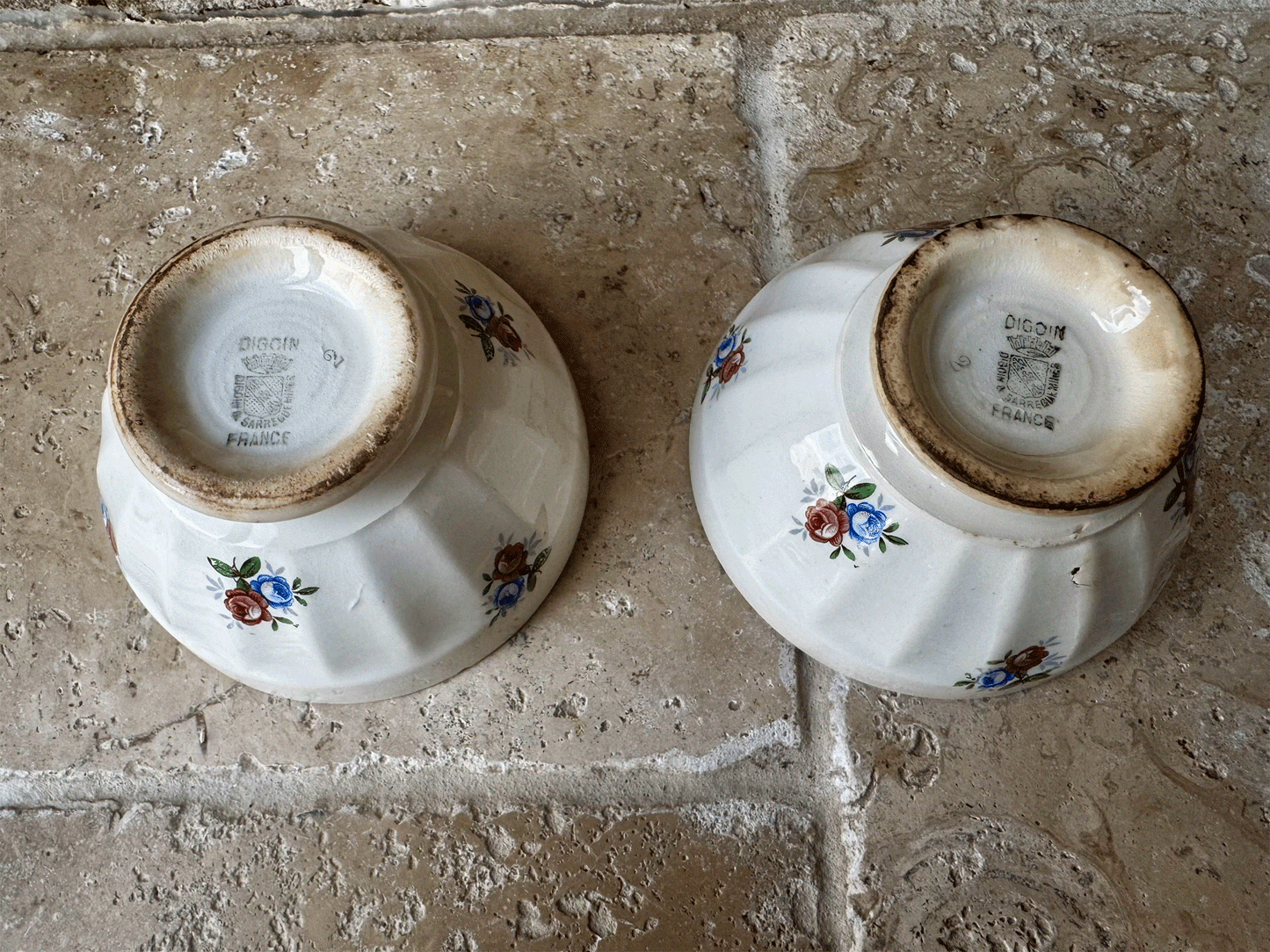 antique french sarreguemines ironstone small cafe au lait chocolat chaud bowl