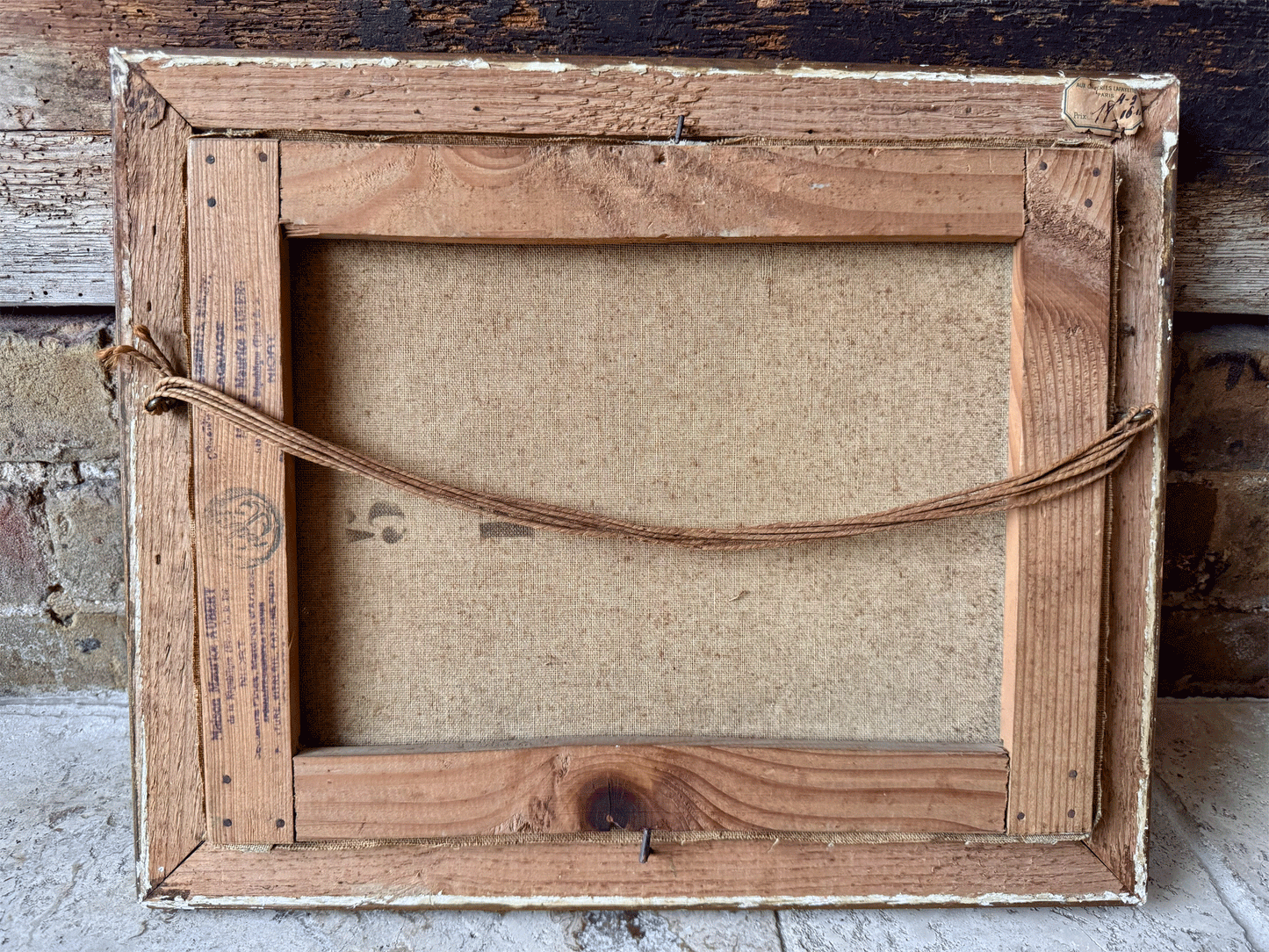 antique french gilt framed oil canvas signed still life opper pot floral cutting glass kitchen art