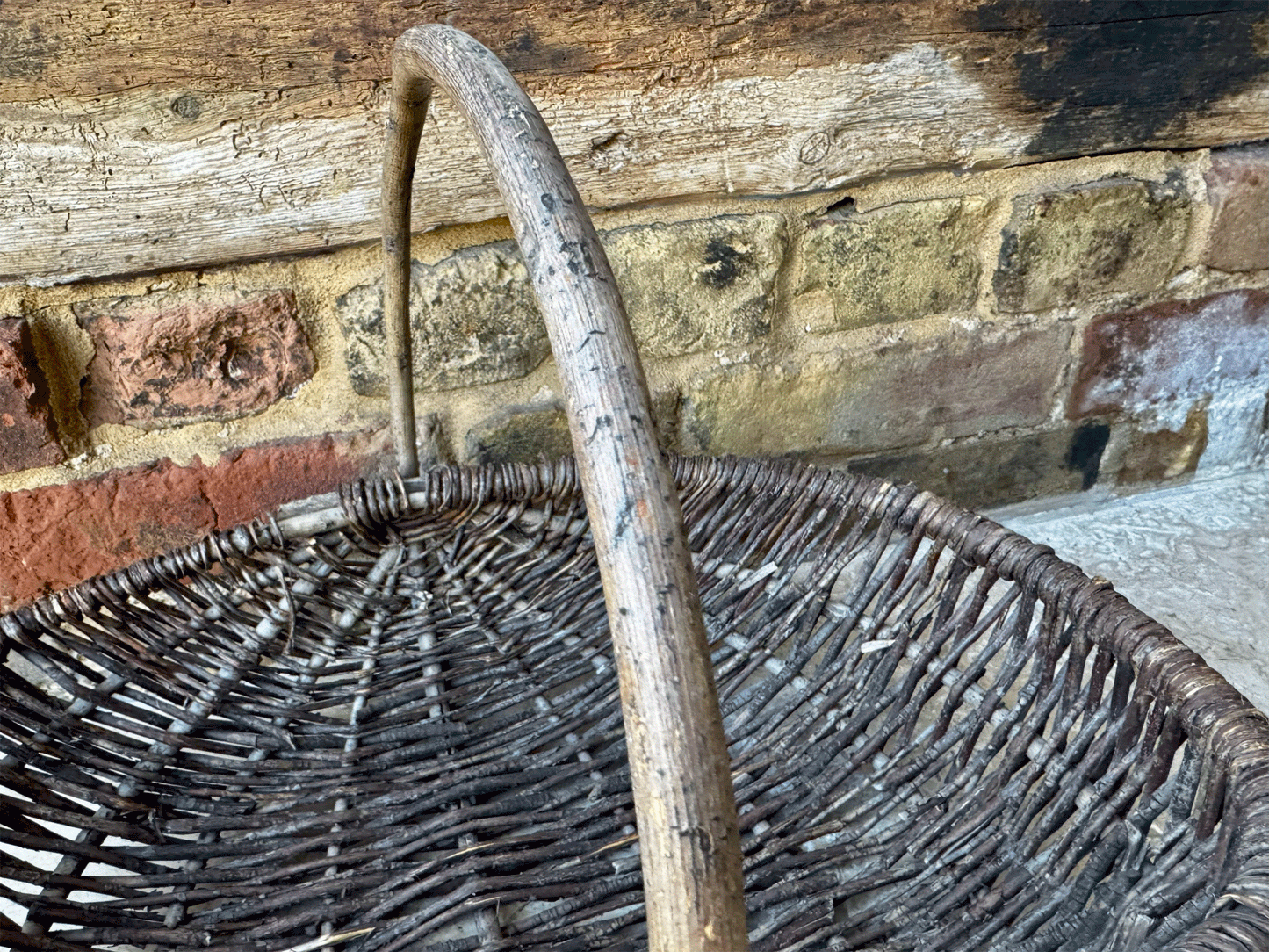 antique vintage rustic french country decor style willow trug basket