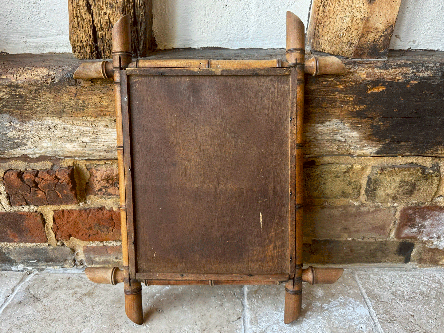 vintage french chinoiserie faux bamboo art deco french wooden framed mirror