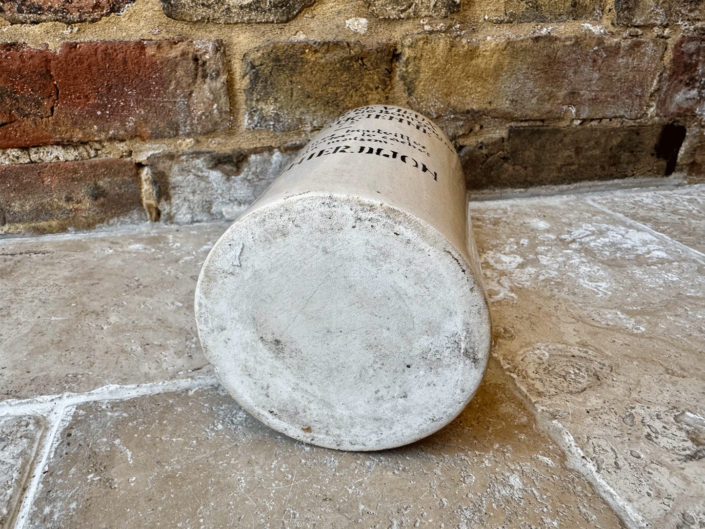 vintage french extra large stoneware advertising bottle vinaigre vieux vin blanc bornier dijon