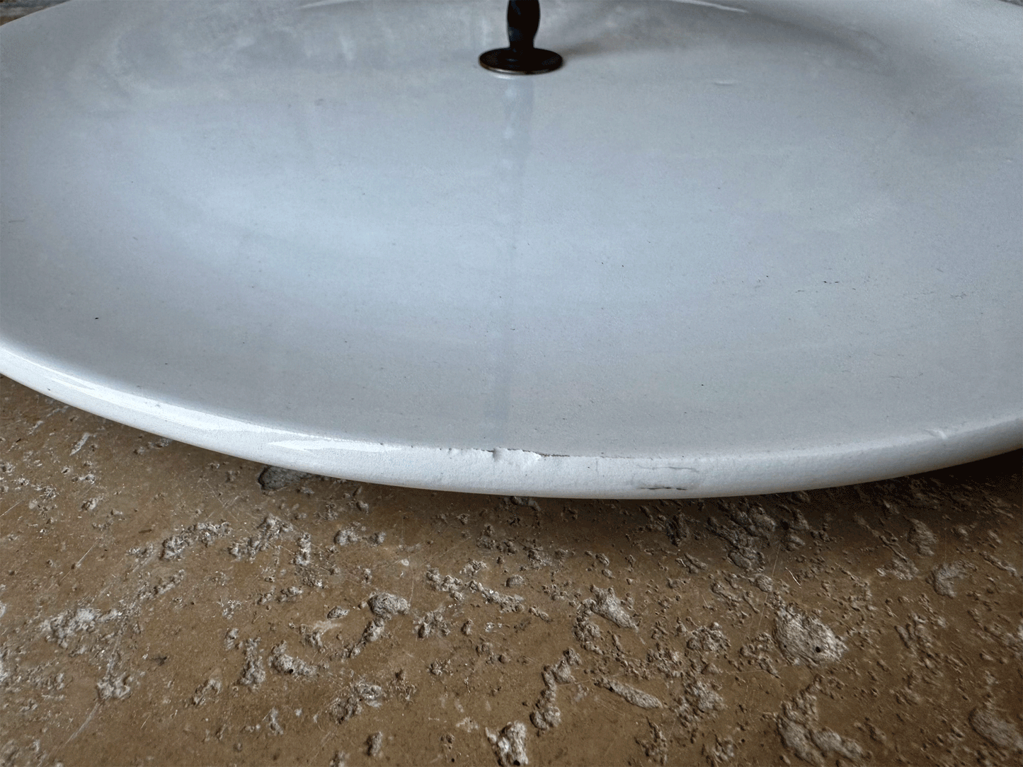 large vintage french cake plate platter stand twisted cast iron handle