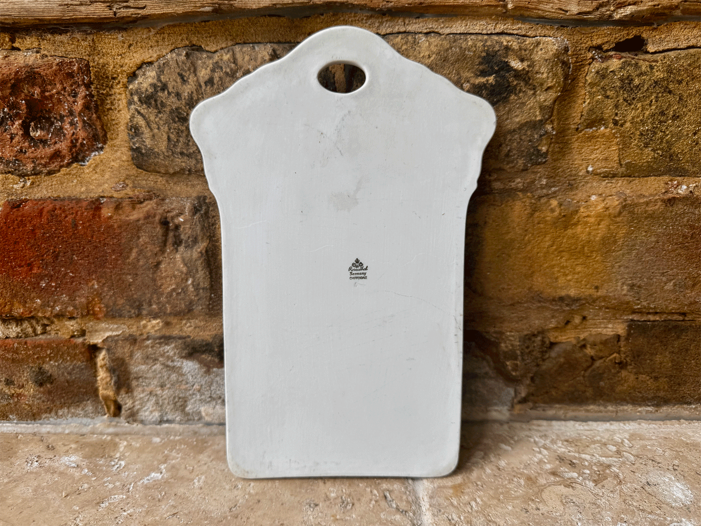 vintage german rosenthal chippendale plain white ironstone onion cutting board