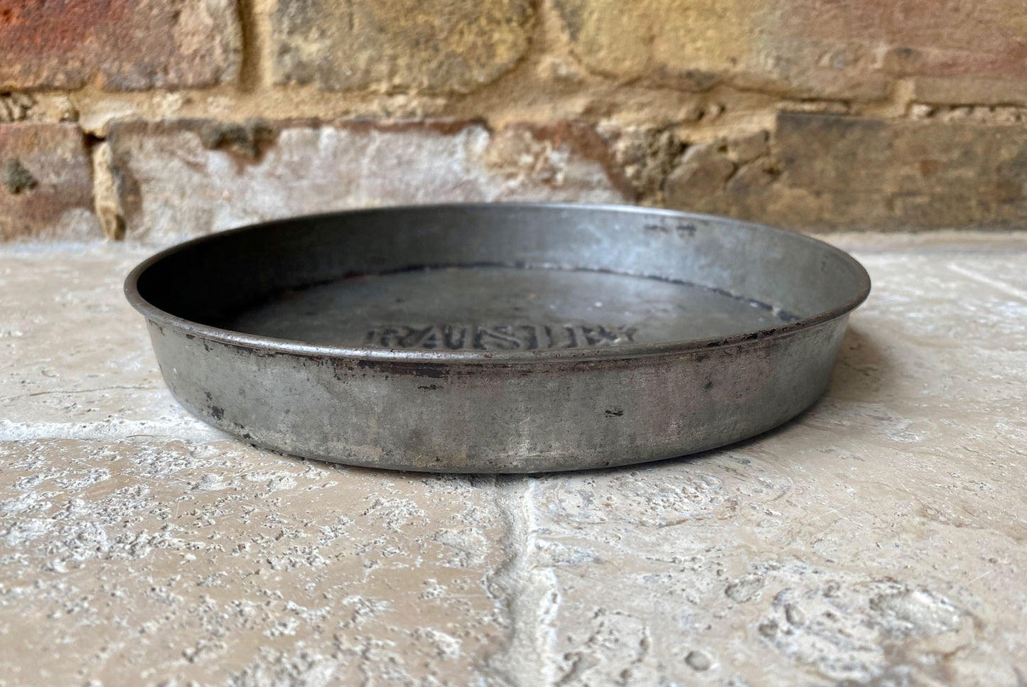 antique vintage early 20th century brown polson raisley flour advertising cake tin