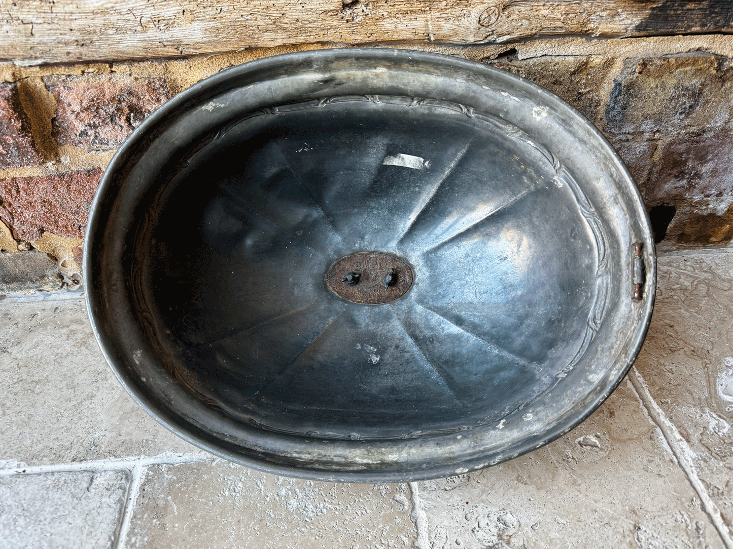 antique victorian large pewter oval cloche food cover
