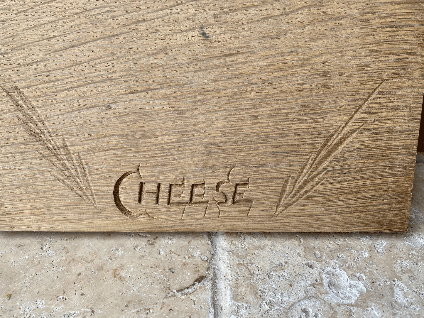 vintage carved wooden treen english cheese board knife set