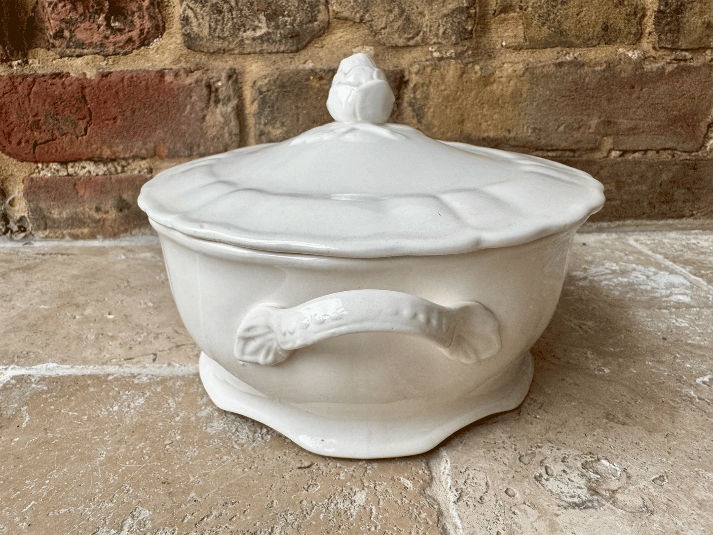 vintage english lidded tureen serving dish grindley marlborough royal petal
