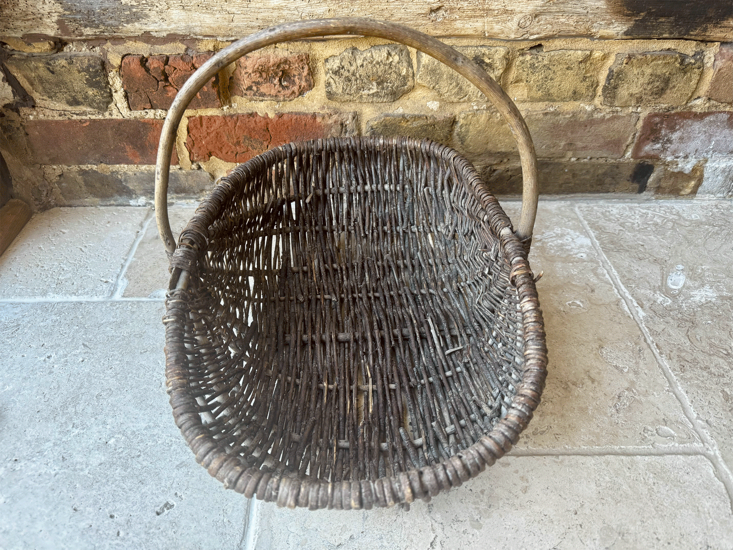 antique vintage rustic french country decor style willow trug basket