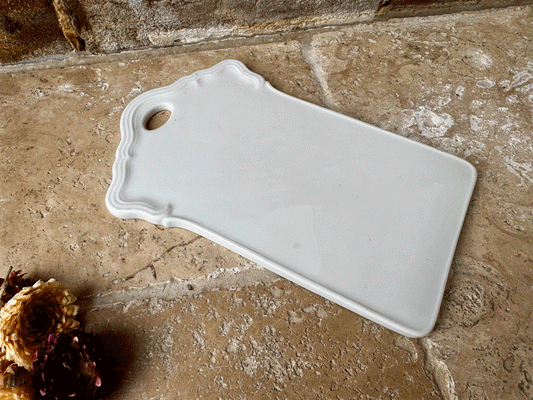vintage german rosenthal chippendale plain white ironstone onion cutting board