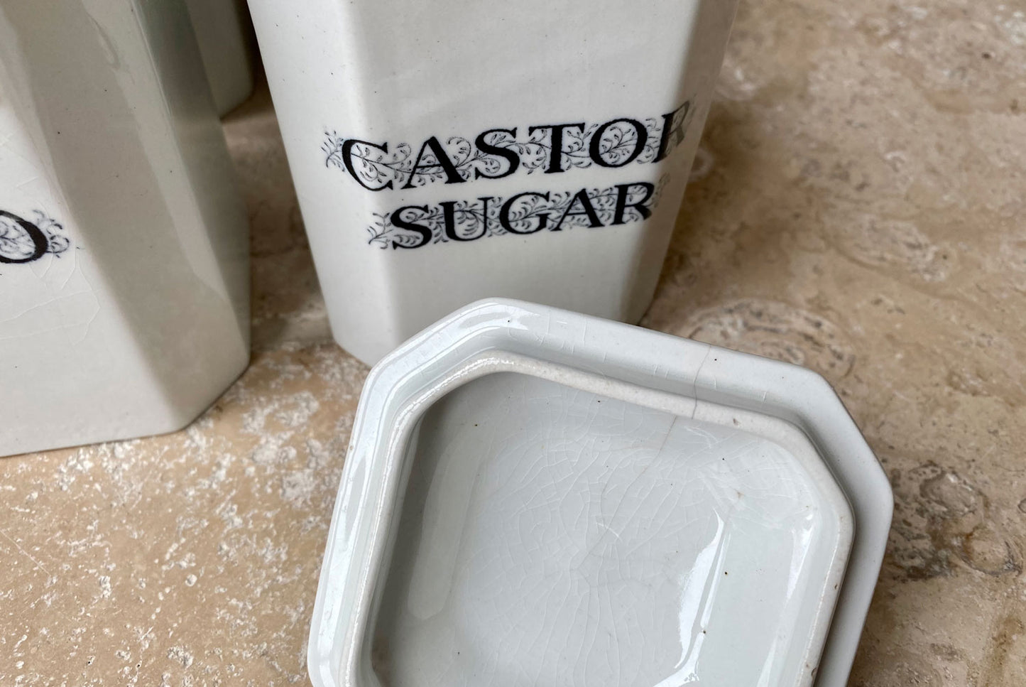 rare antique edwardian jappa gibson english kitchen labelled storage jar canister jappa gibsons