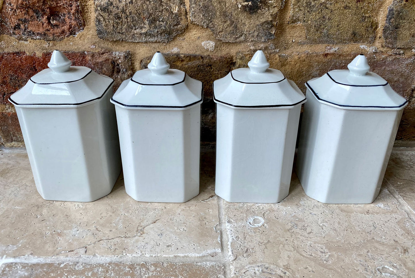 rare antique edwardian jappa gibson english kitchen labelled storage jar canister jappa gibsons