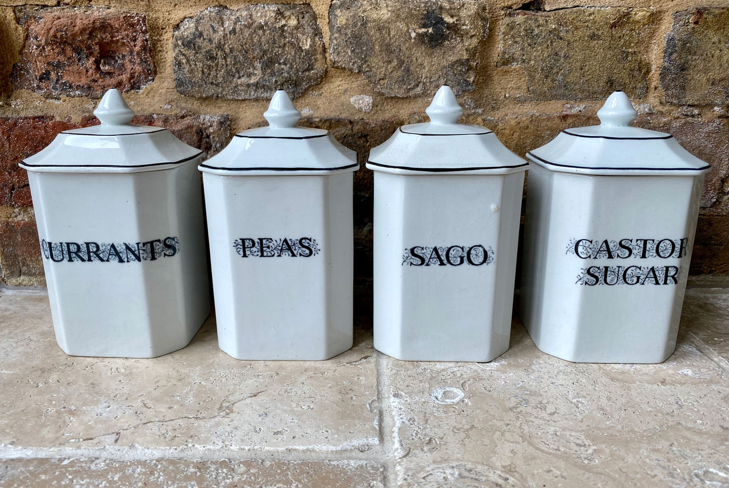 rare antique edwardian jappa gibson english kitchen labelled storage jar canister jappa gibsons