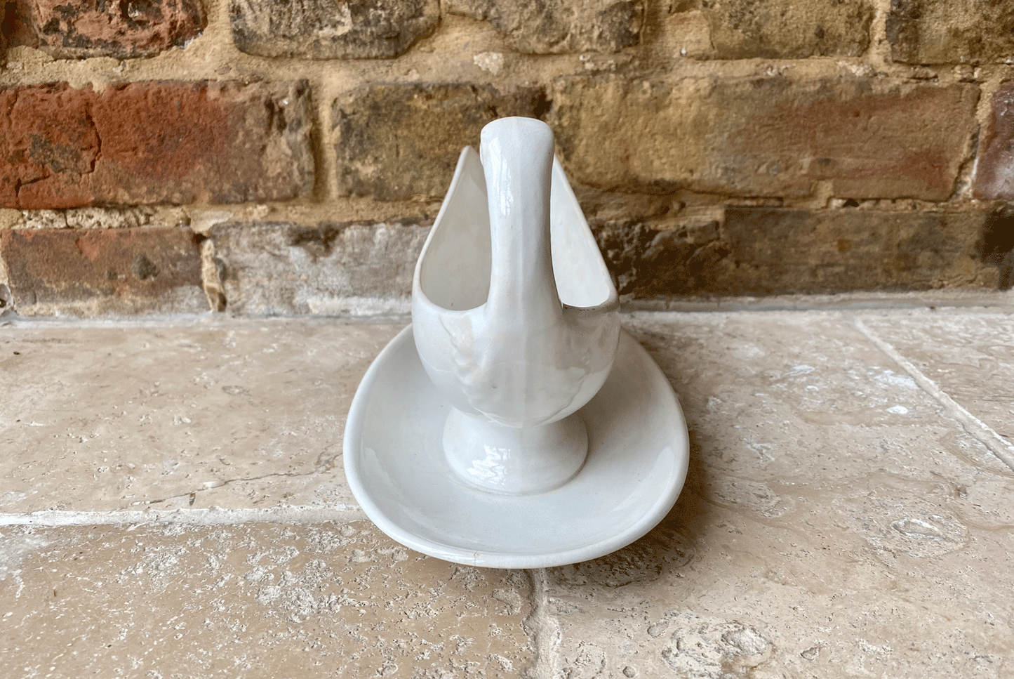 antique french sarreguemines white ironstone ravier sauce dish gravy boat sarreguemines