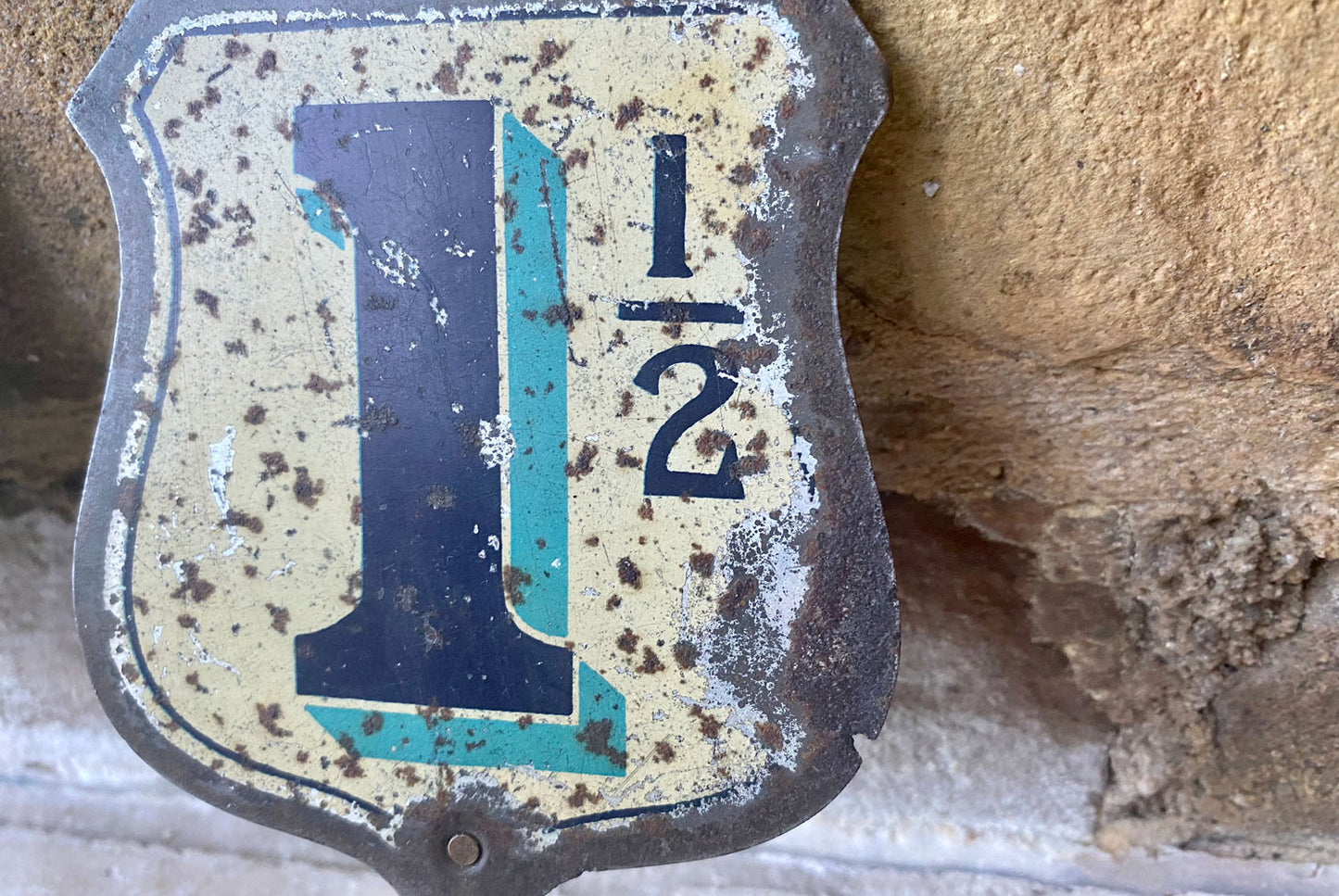antique edwardian tin lithographed enamel grocers advertising price spike sign