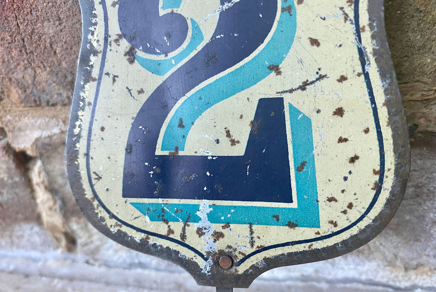 antique edwardian tin lithographed enamel grocers advertising price spike sign