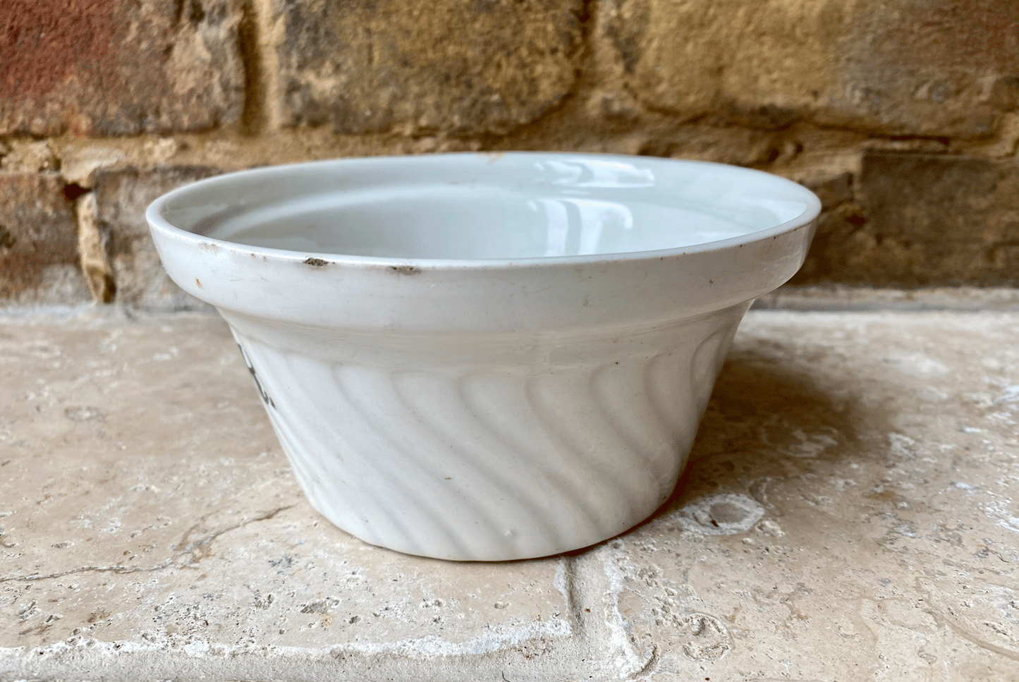rare antique edwardian white ironstone butter dish black transferware label
