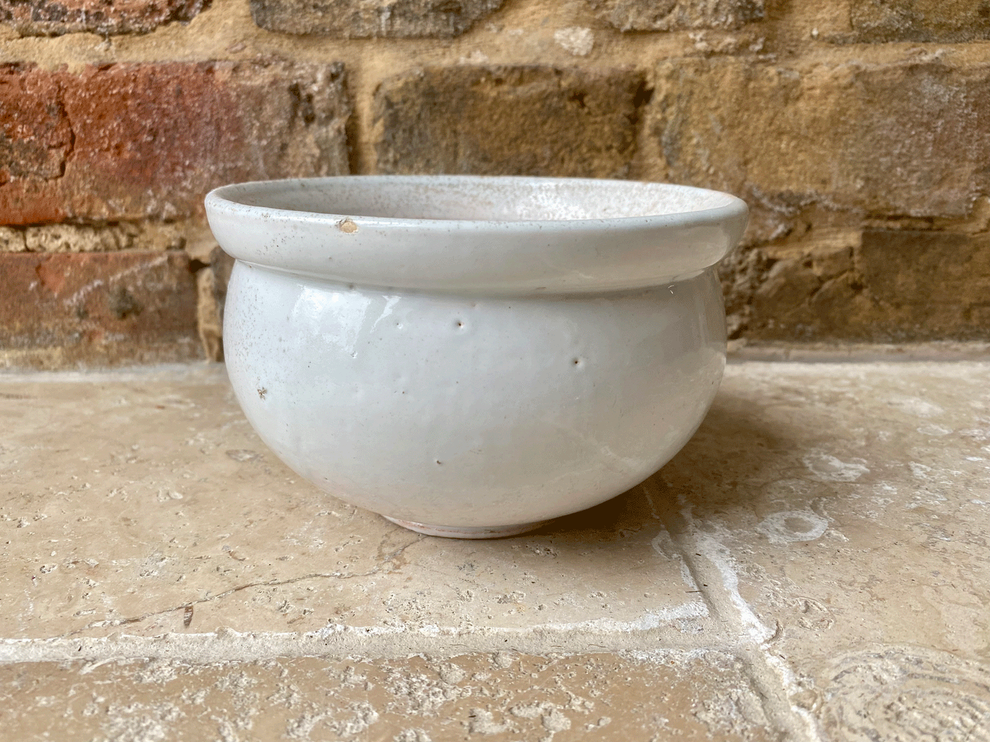 antique french stoneware confitures nouvelles advertising pot
