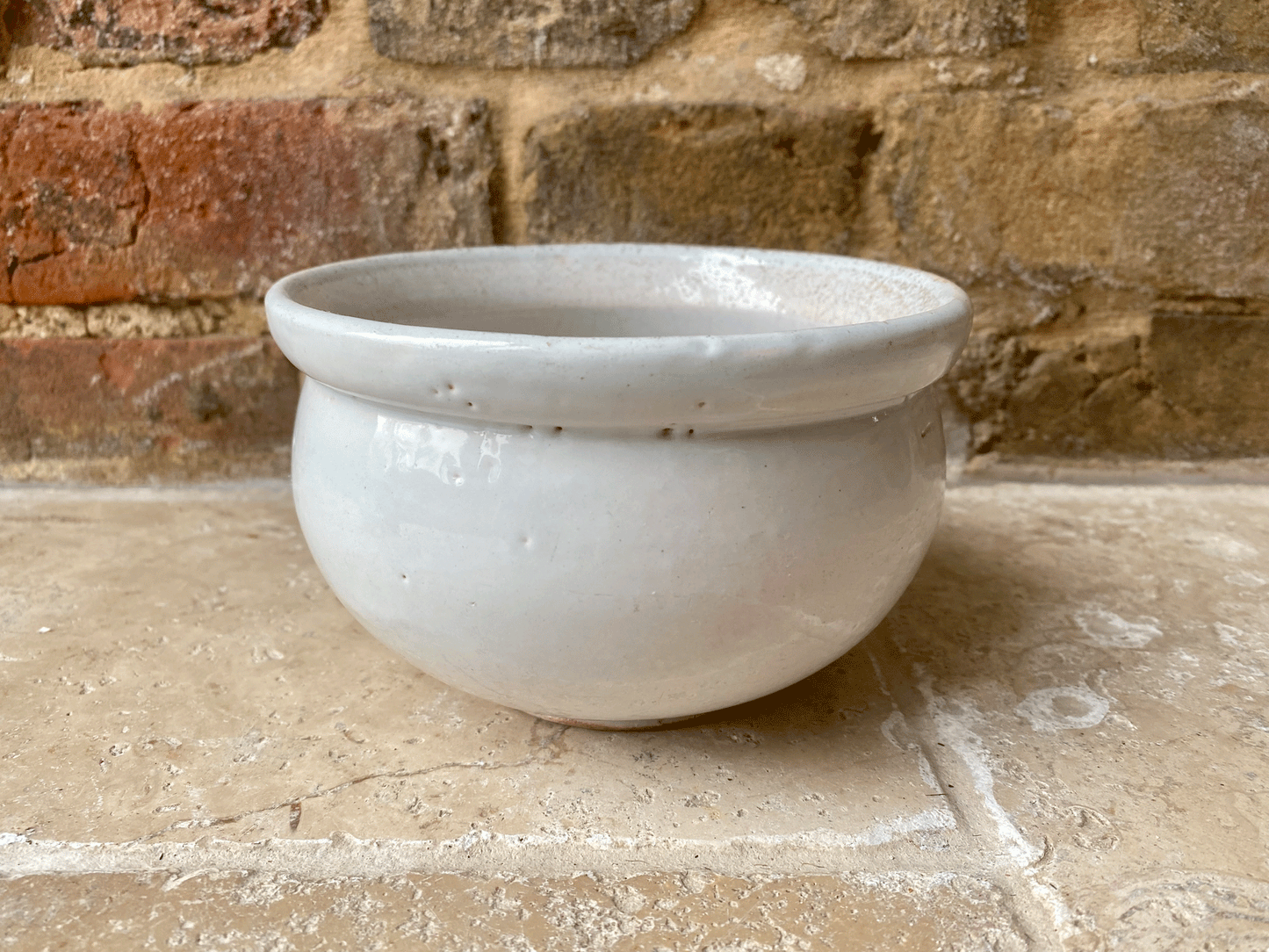 antique french stoneware confitures nouvelles advertising pot