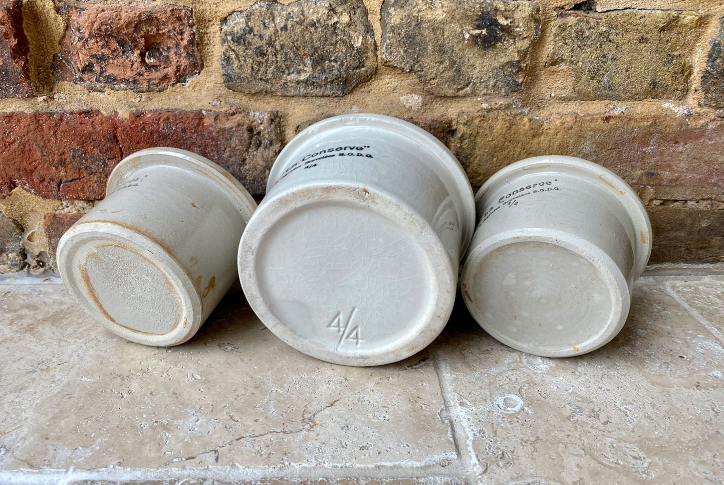 vintage french interior decor stoneware confit advertising pot la conserve