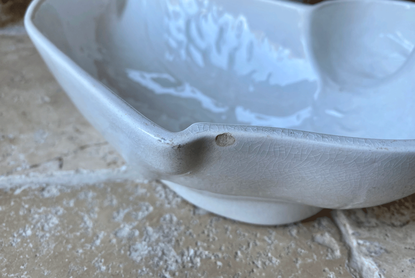 antique 1930s villeroy boch german white ironstone duck jelly mould