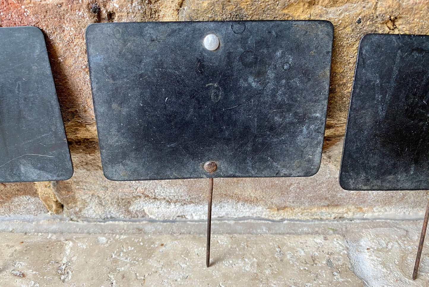 vintage english price spike sign black chalk board