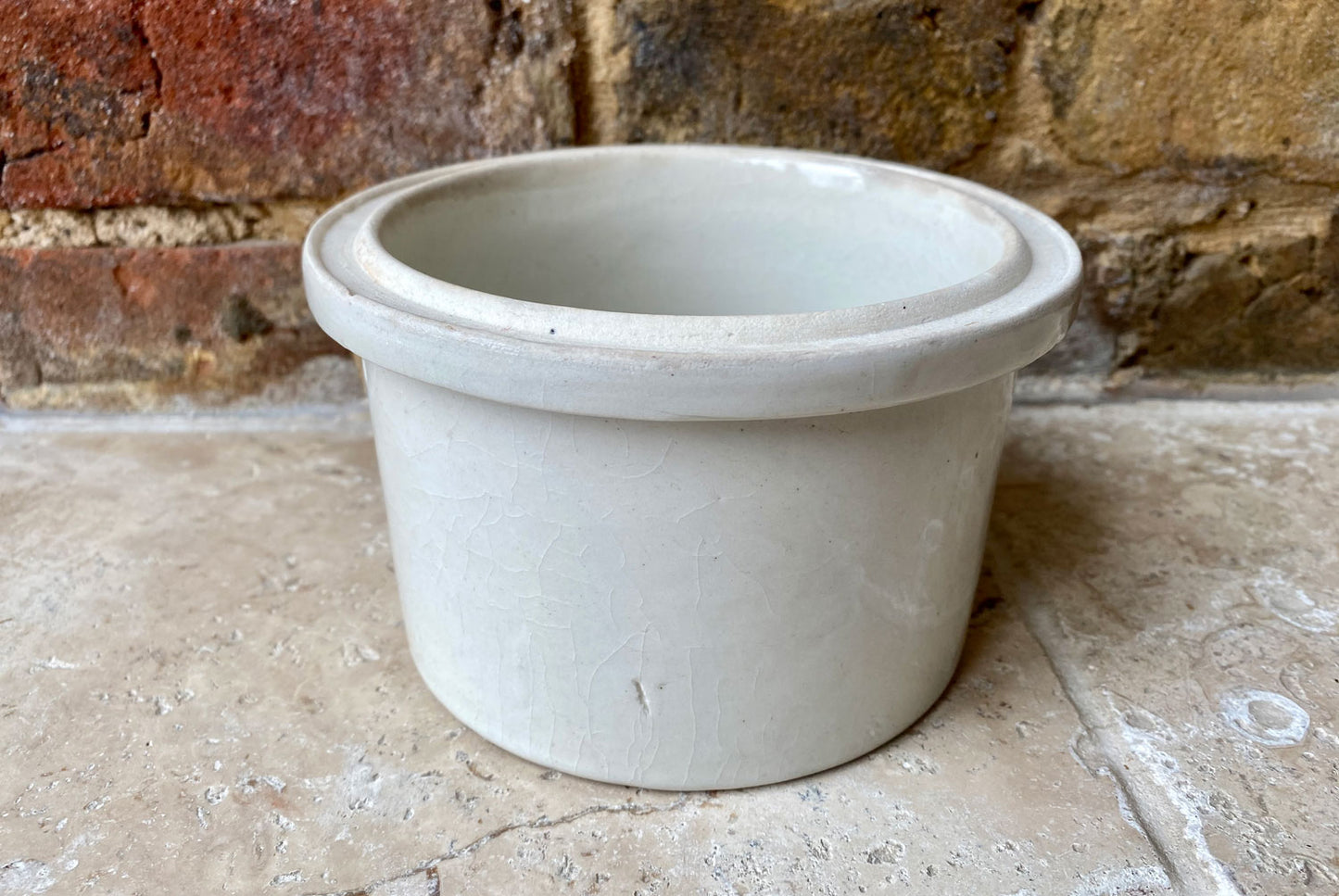 vintage french interior decor stoneware confit advertising pot la conserve