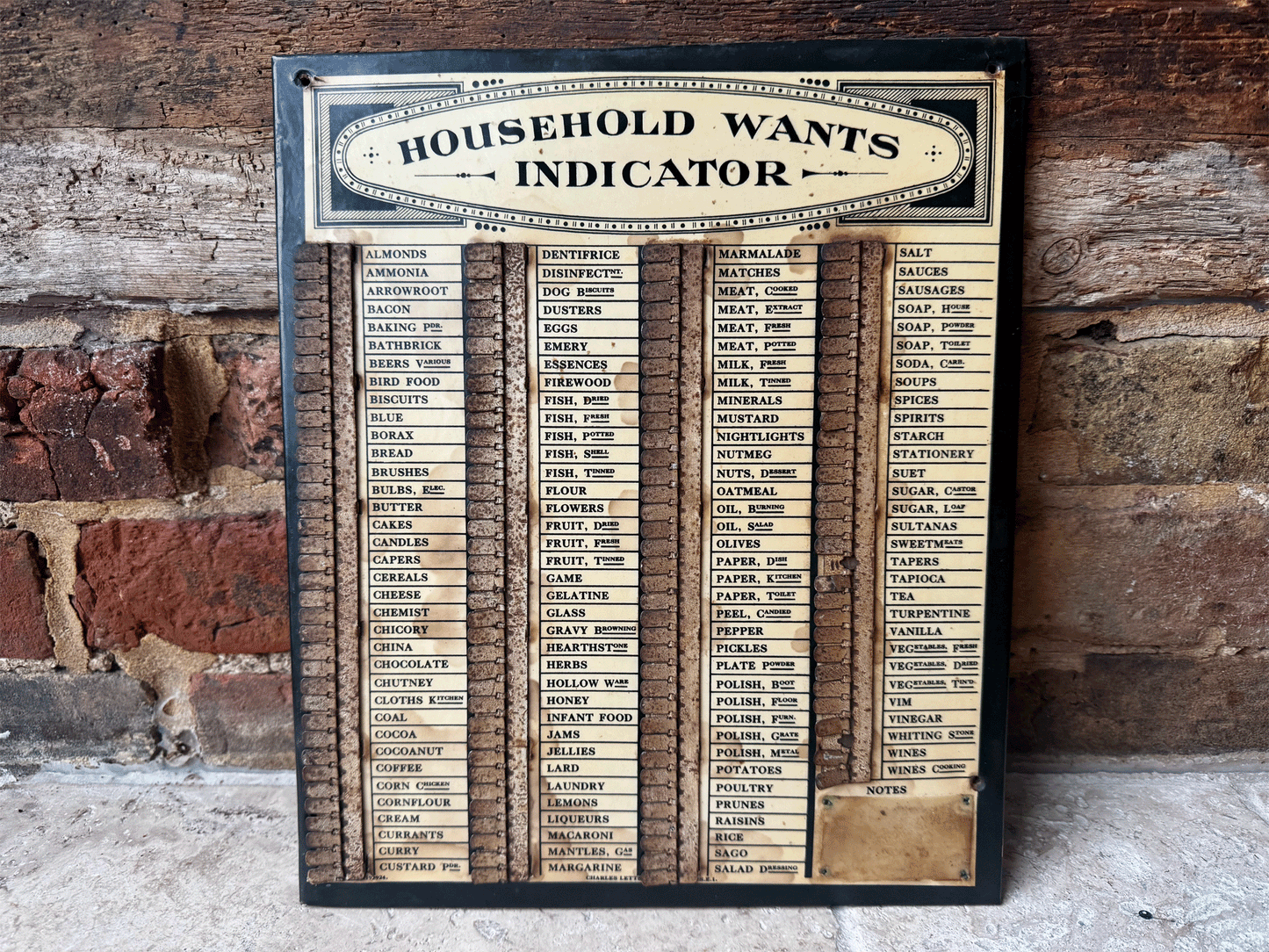 rare large antique 1920s charles letts good housekeeping household wants indicator shopping list tabs