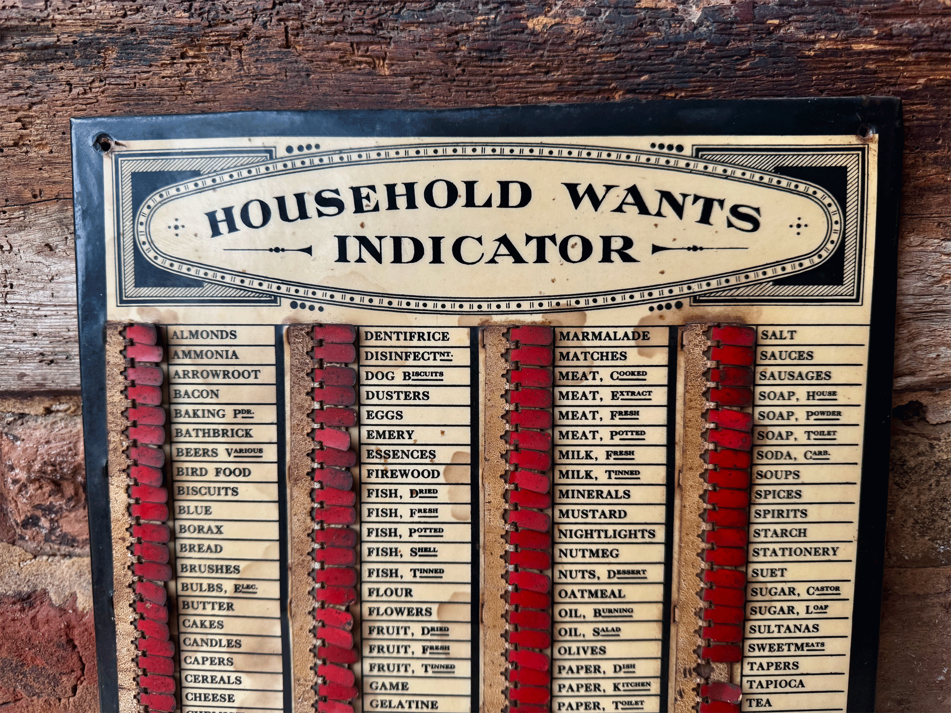 rare large antique 1920s charles letts good housekeeping household wants indicator shopping list tabs