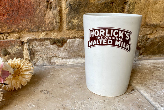 rare antique english advertising beaker horlicks the original malted milk