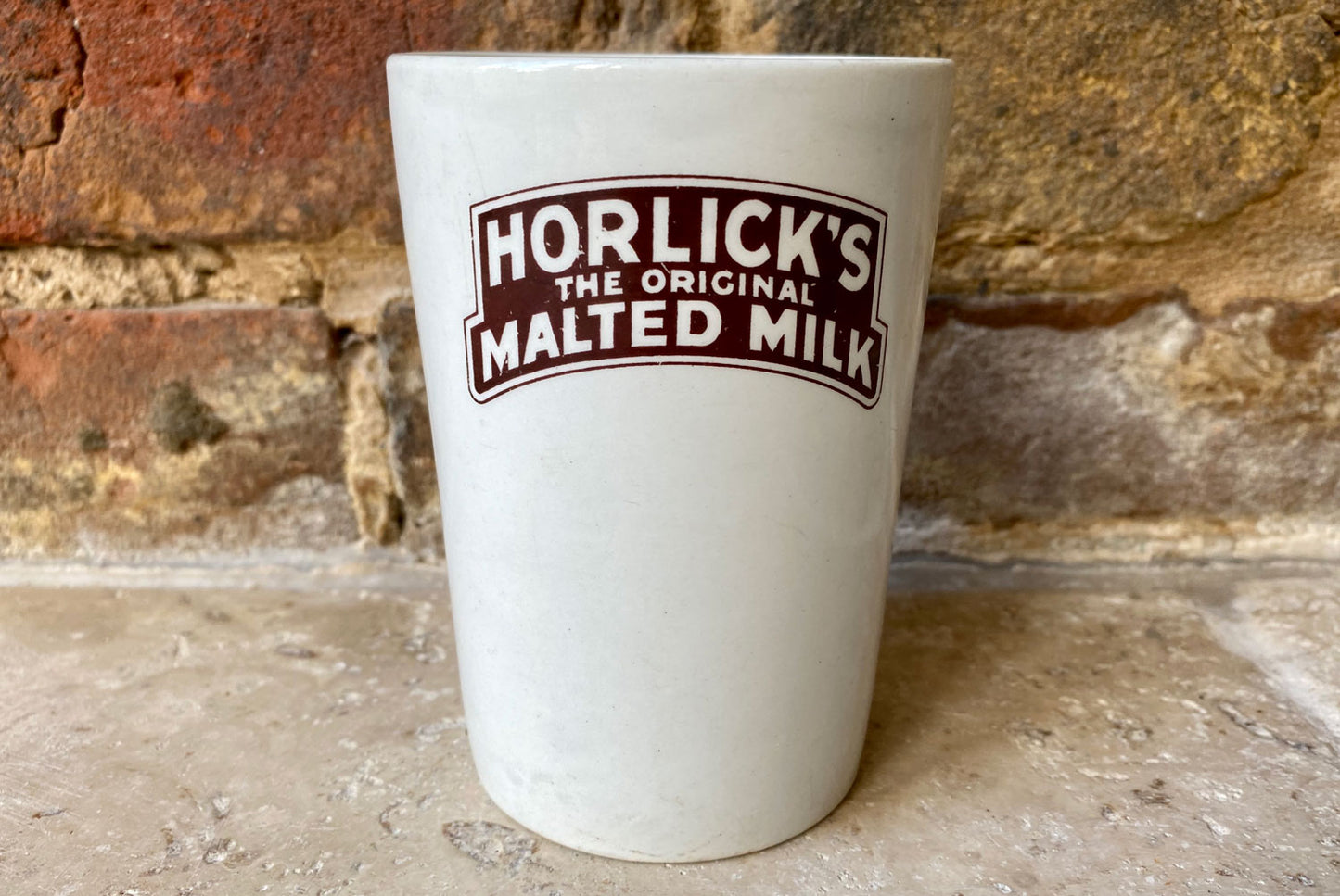 rare antique english advertising beaker horlicks the original malted milk