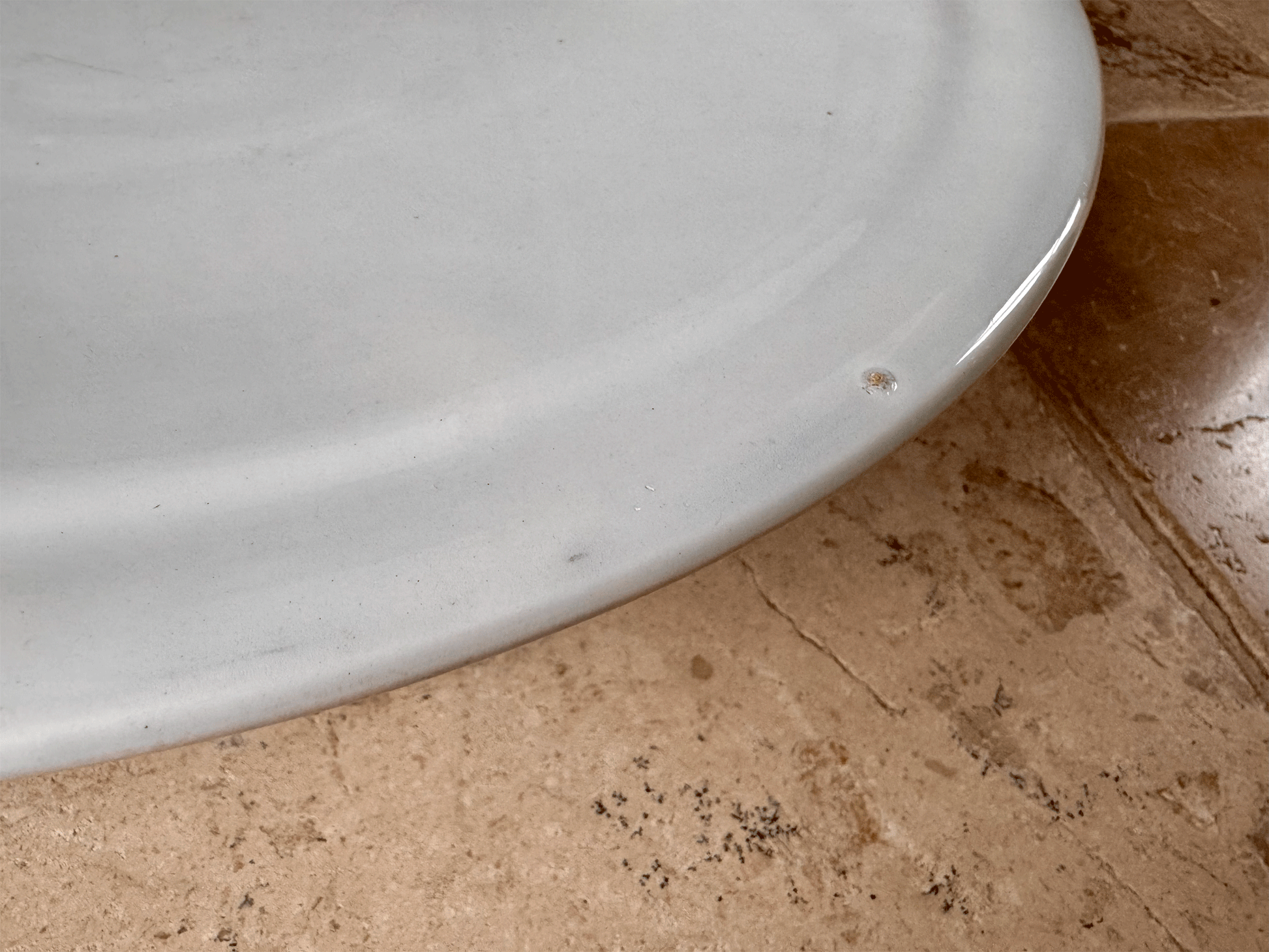 antique 19th century 800s extra large plain white ironstone cake stand butchers patisserie