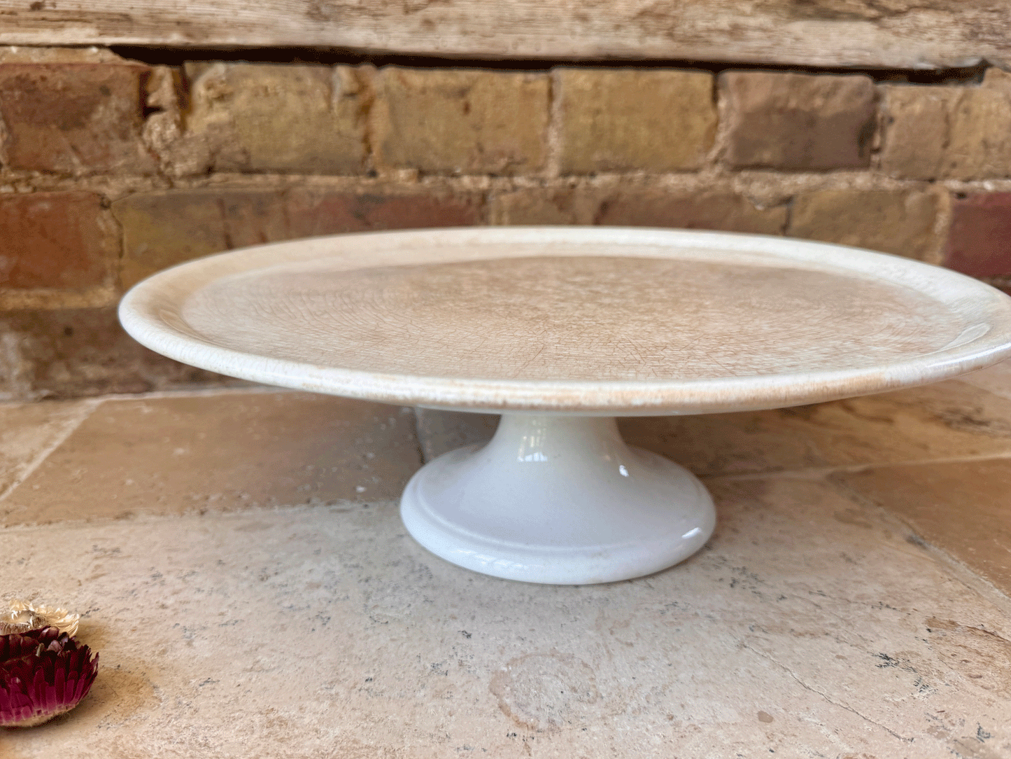 antique dutch extra large white ironstone cake patisserie stand petrus regout