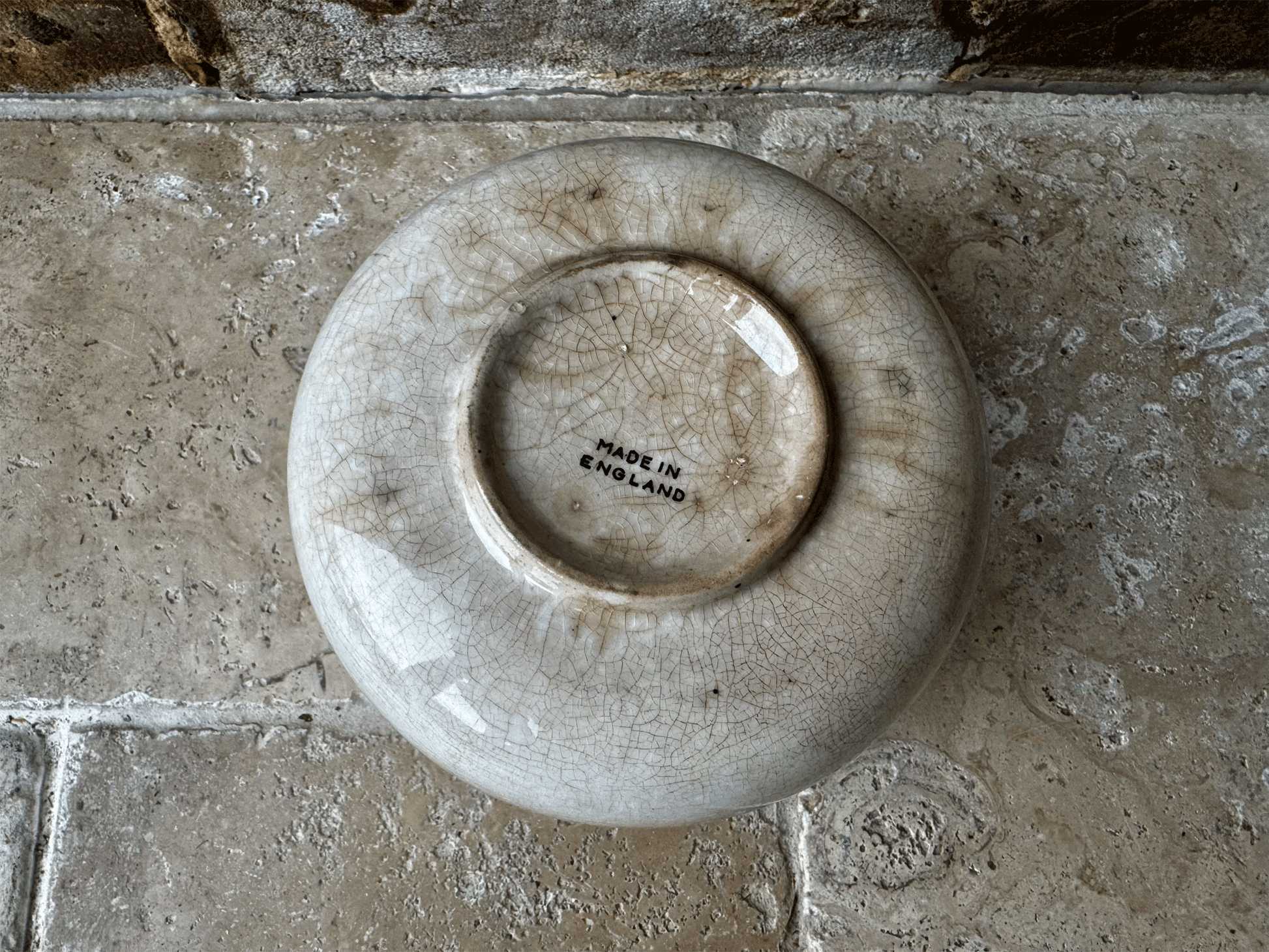 antique edwardian white ironstone advertising queens pudding boiler size 16