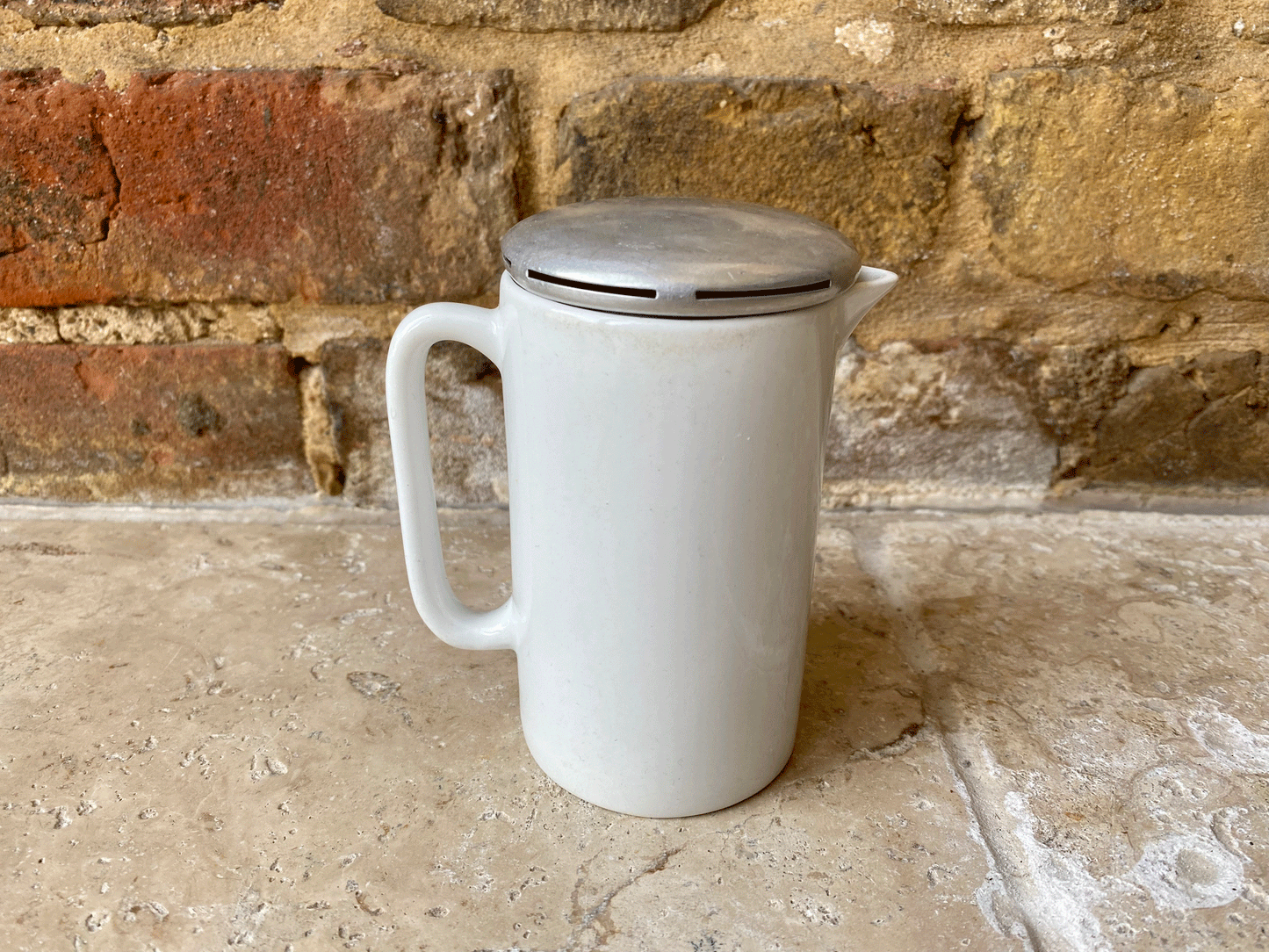 Rare Antique White Ironstone 'Higene' Covered Jug by Grimwades