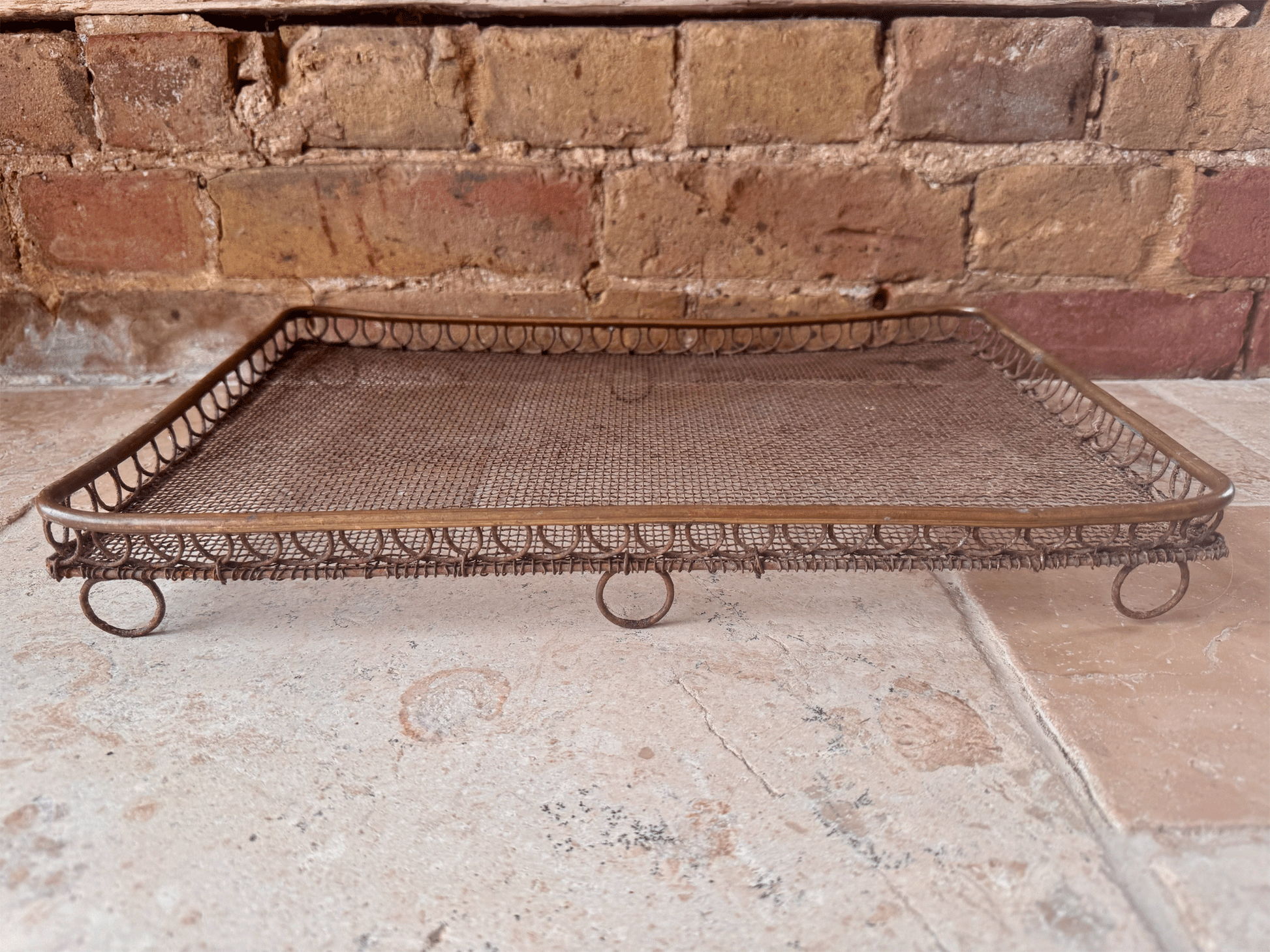 rare antique victorian large wirework bar loop topped cake cooling rack