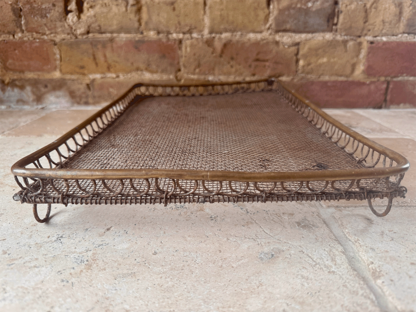 rare antique victorian large wirework bar loop topped cake cooling rack