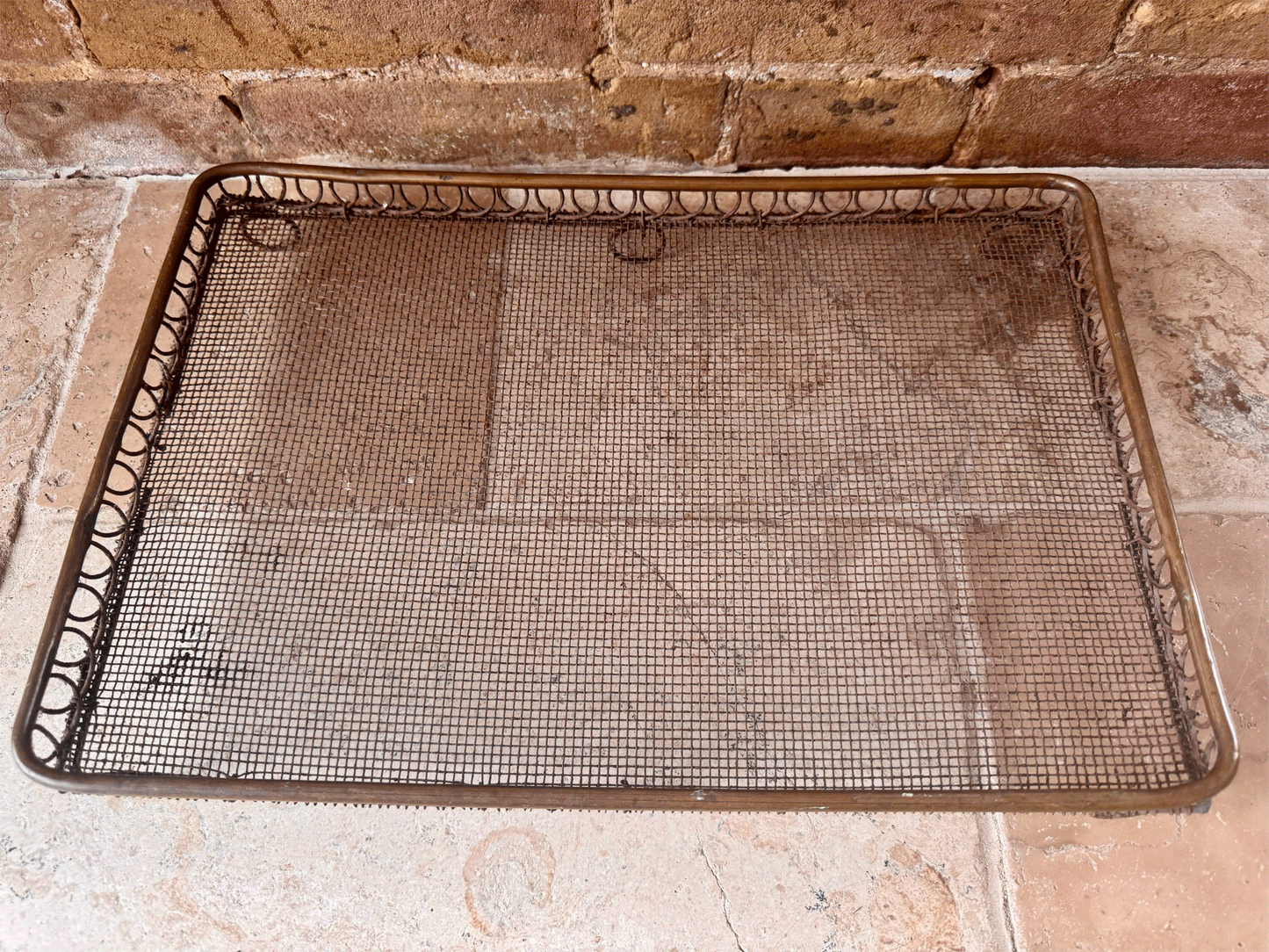 rare antique victorian large wirework bar loop topped cake cooling rack