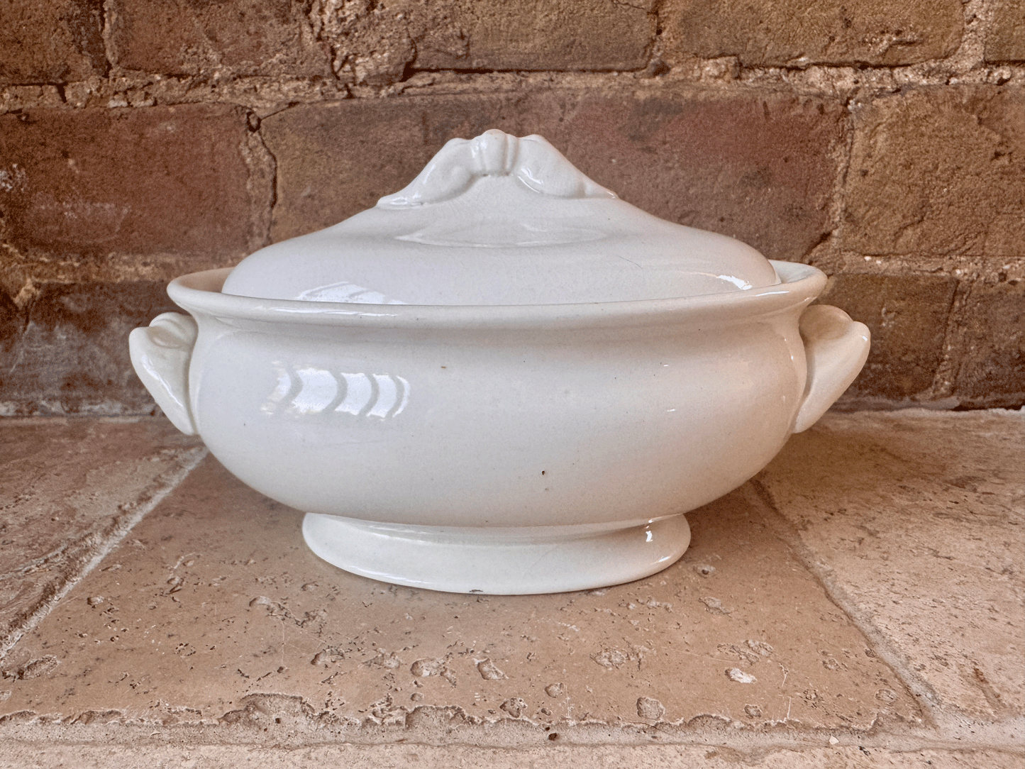 rare antique white ironstone ashworth bros serving tureen dish king george vi cypher monogram royal household memorabilia