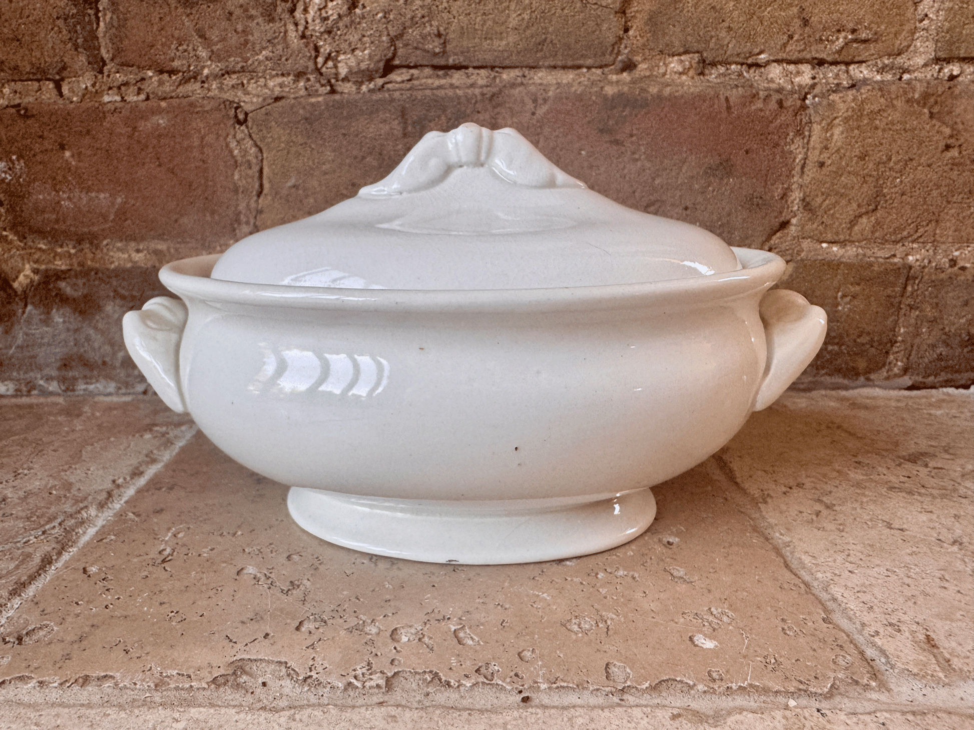 rare antique white ironstone ashworth bros serving tureen dish king george vi cypher monogram royal household memorabilia