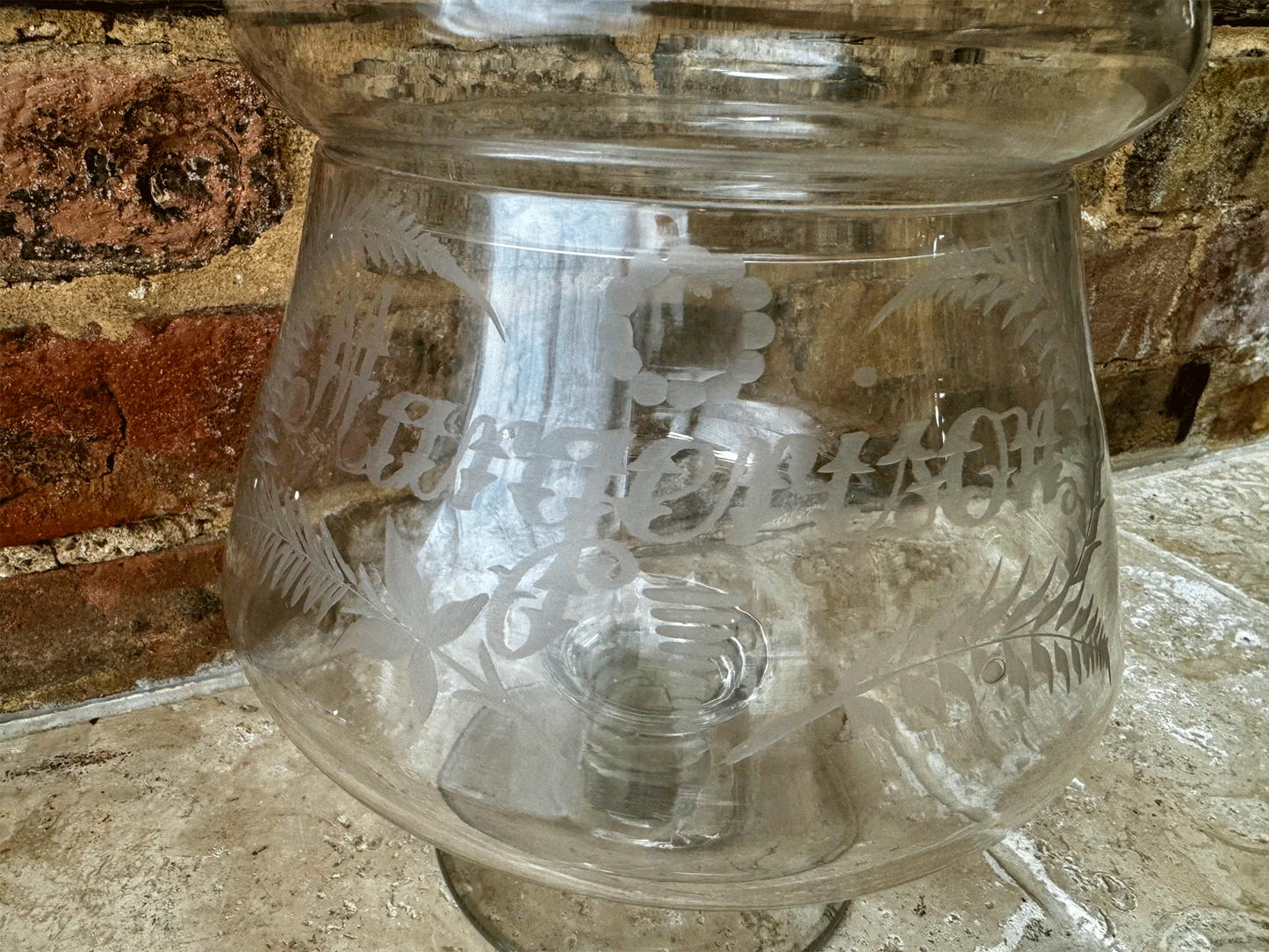 rare antique english early 20th century shop glass display jar advertising margerison soaps