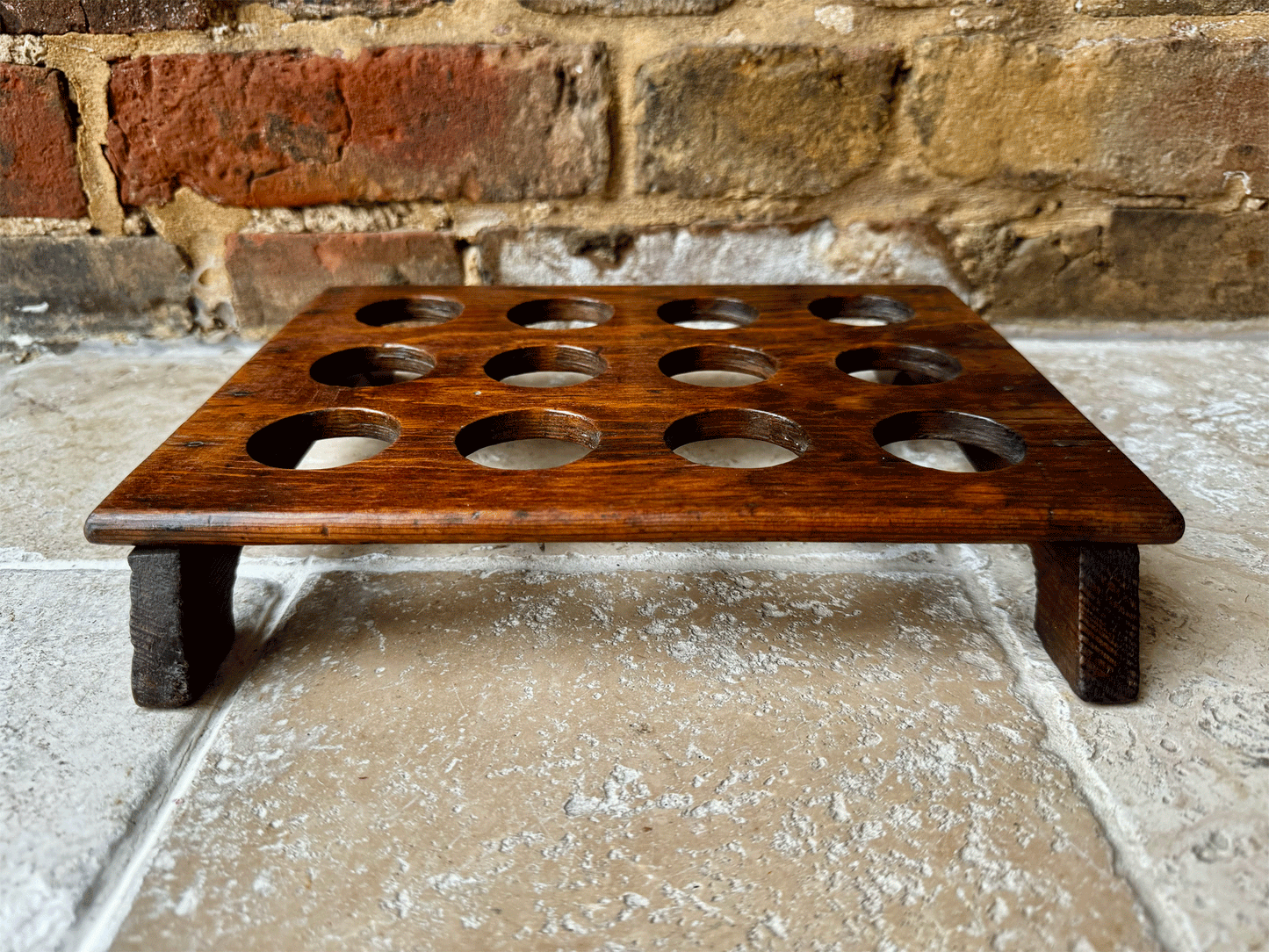 antique early 20th century treen wooden downton abbey egg rack