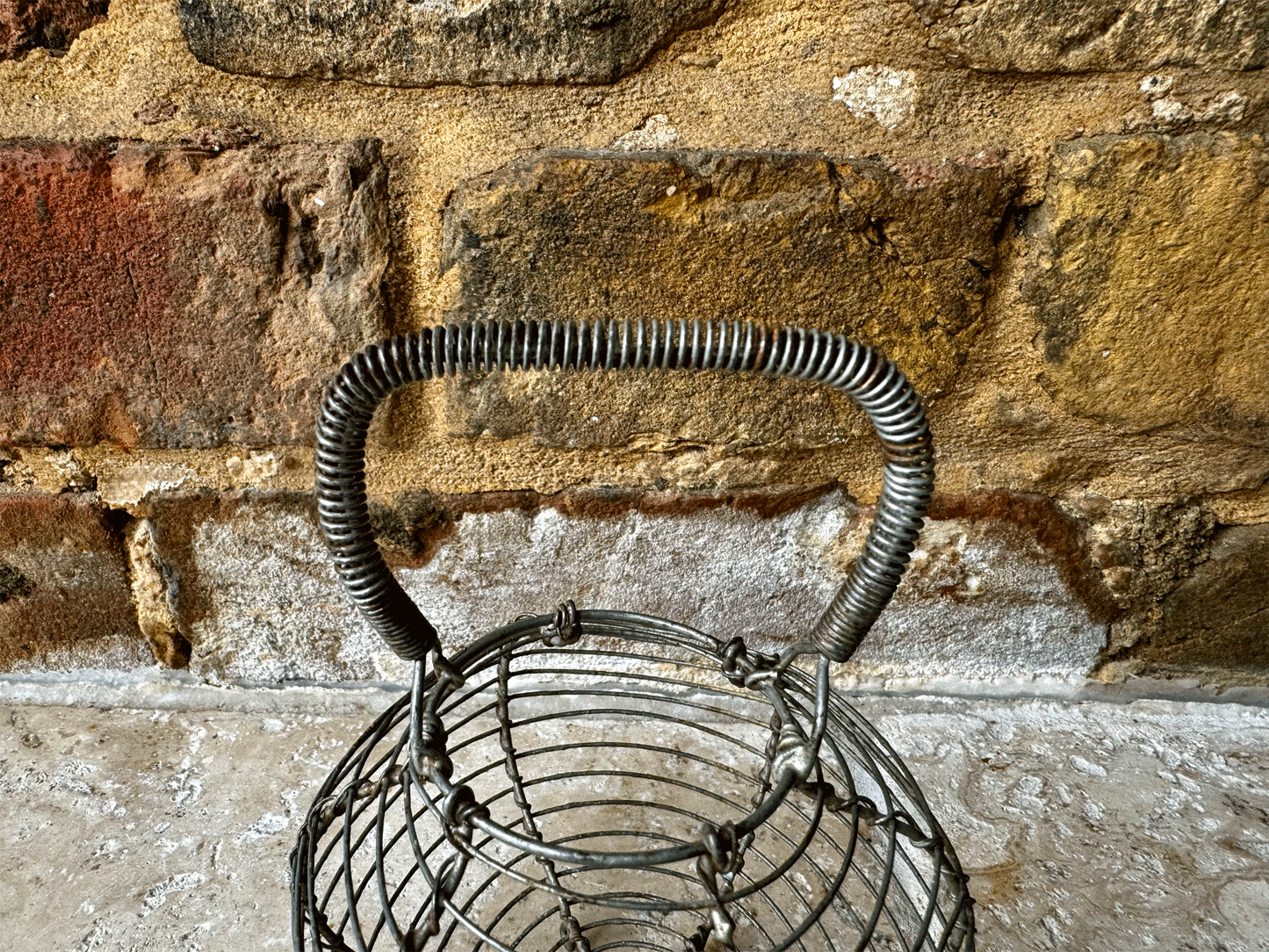 vintage french mid century wirework garlic basket