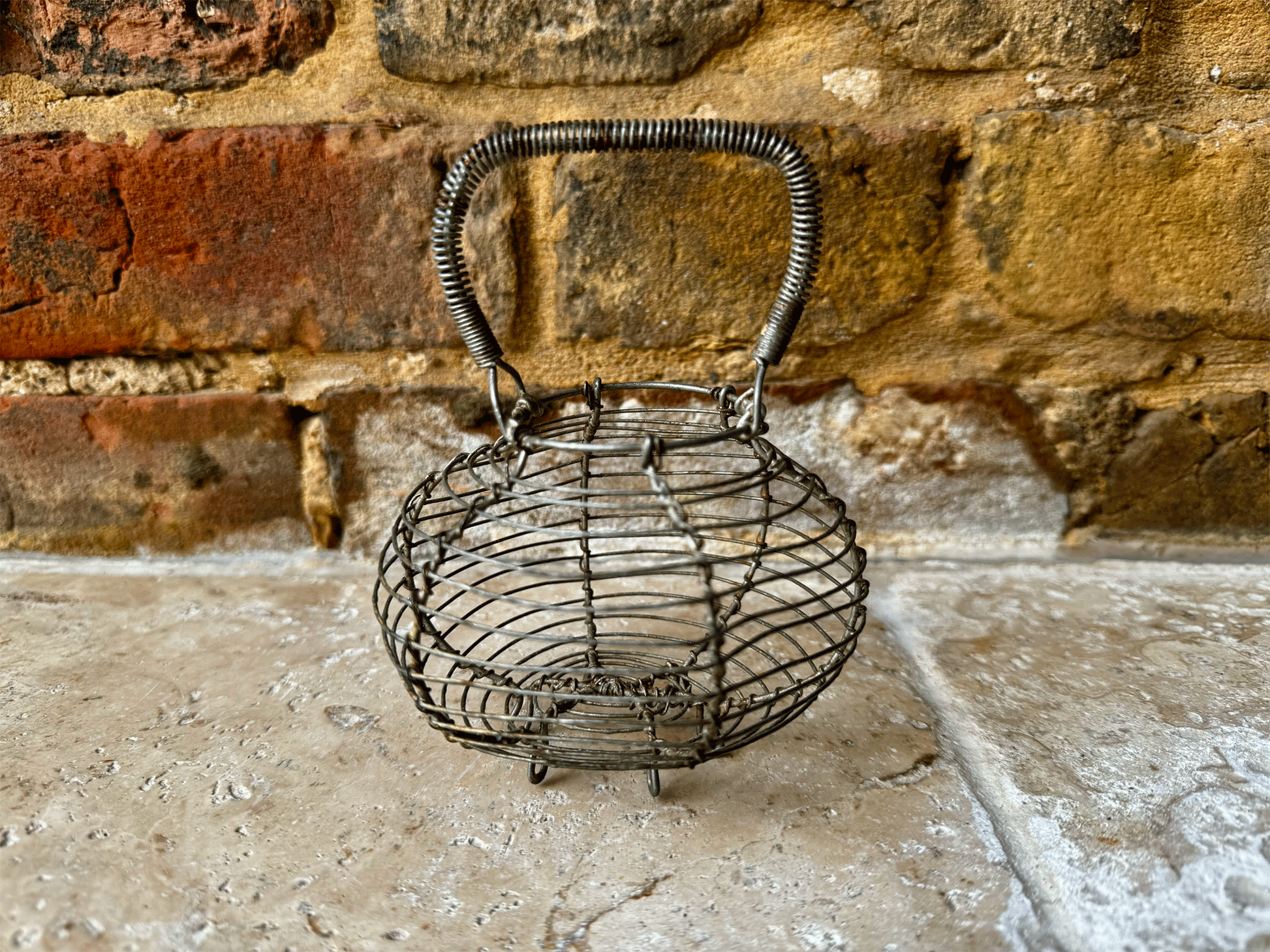 vintage french mid century wirework garlic basket