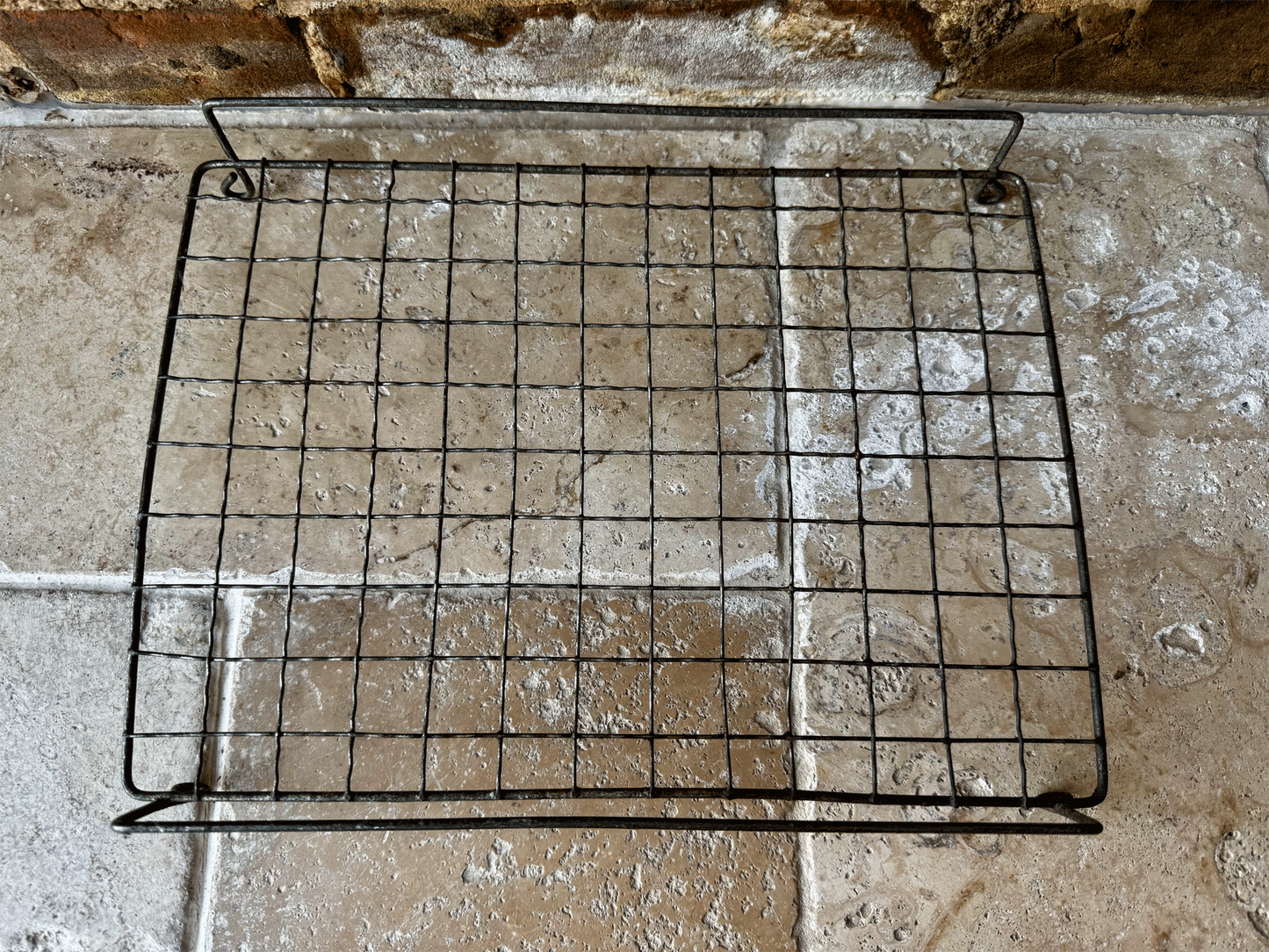 antique english early 20th century wirework cooling rack raised protective bar