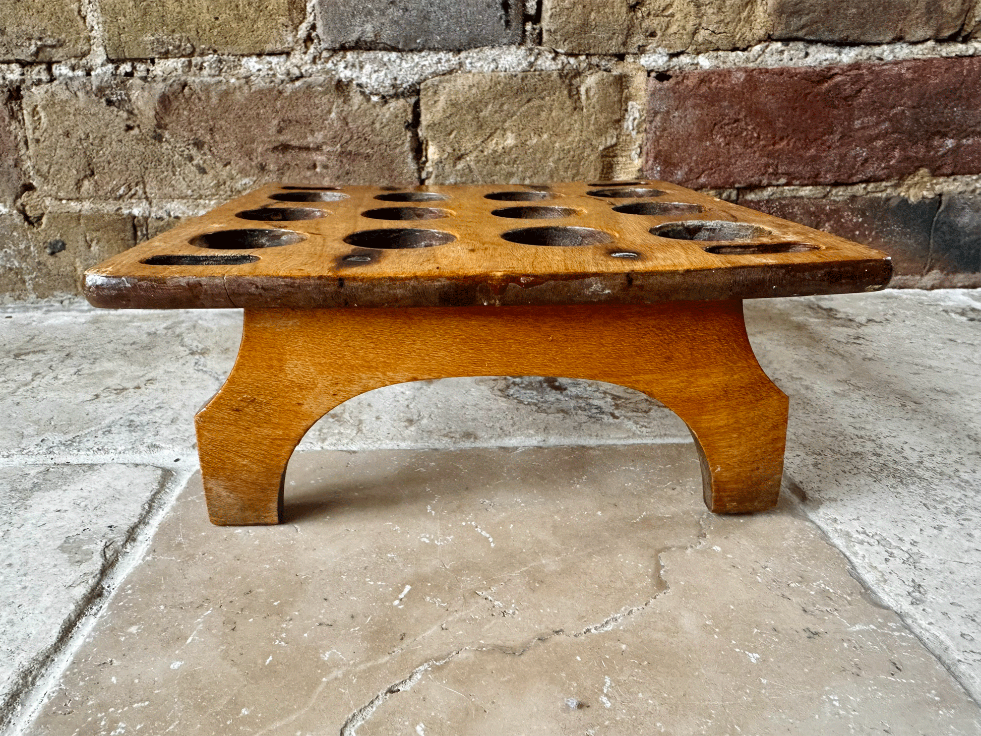 antique english edwardian stackable treen wooden egg rack one dozen twelve eggs