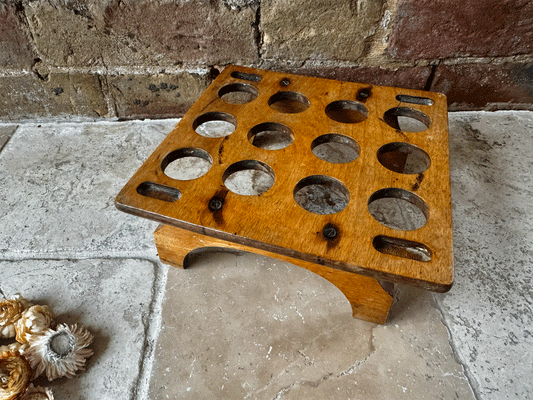 antique english edwardian stackable treen wooden egg rack one dozen twelve eggs