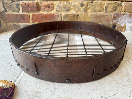 antique english rare extra large garden foundry sieve gardenalia