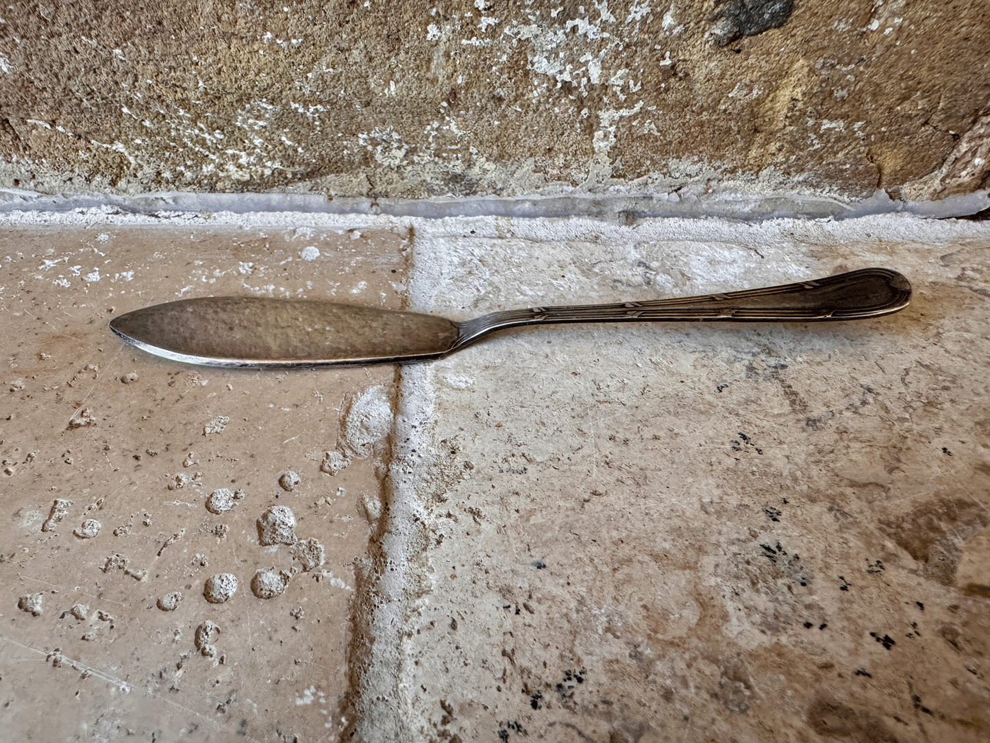 antique edwardian silver plated butter knife spreader dignity